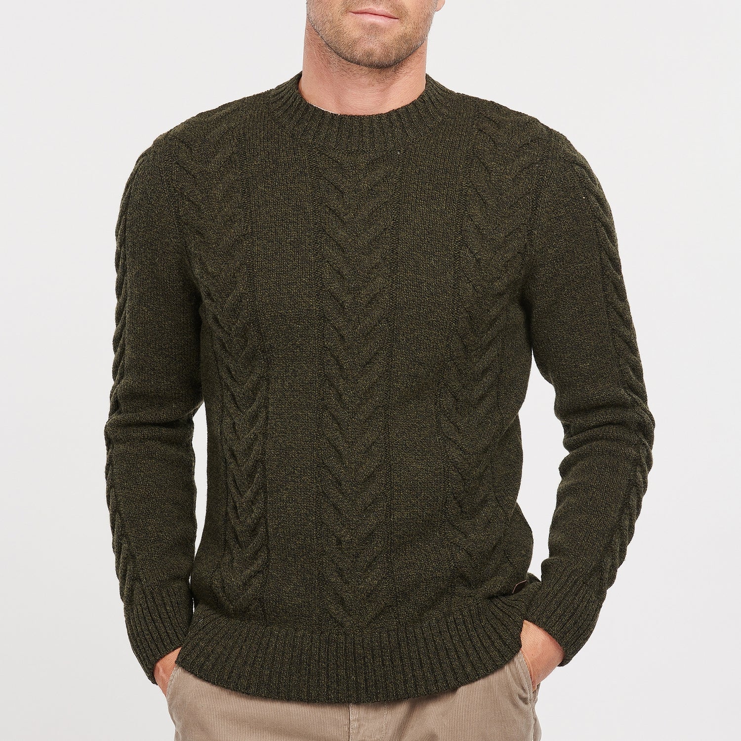Barbour Men s Cotton Blend Cable Knit Jumper TheHut
