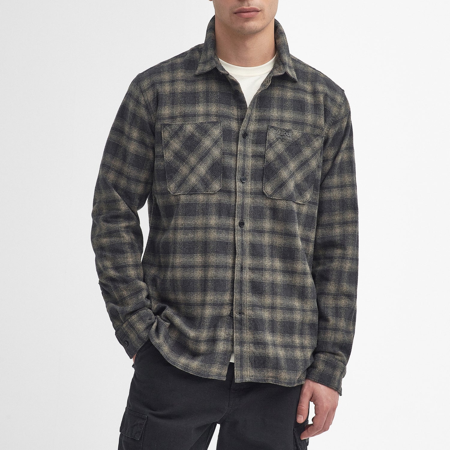 Barbour International Dulwich Brushed Cotton Check Long Sleeved Shirt - XXL