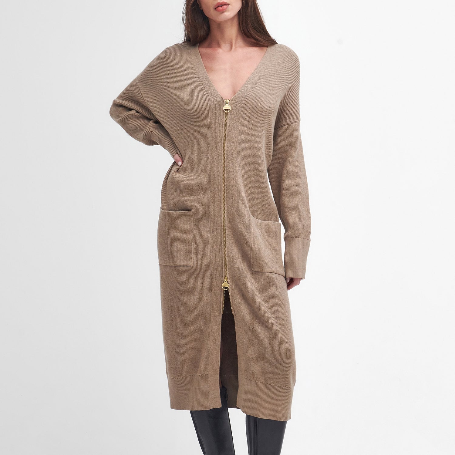 Barbour International Mondale Knitted Midi Dress - UK 8