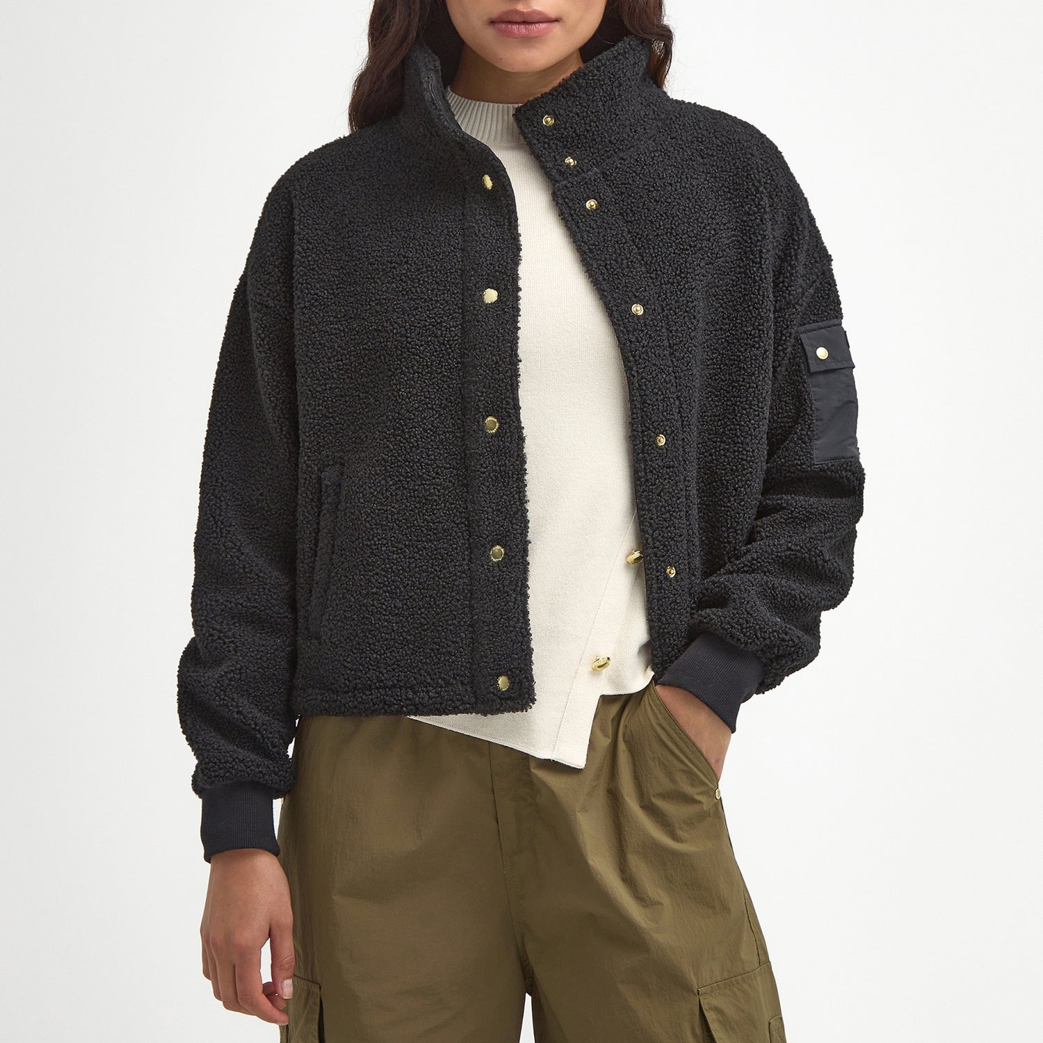 Barbour International Callie Fleece Bomber Jacket