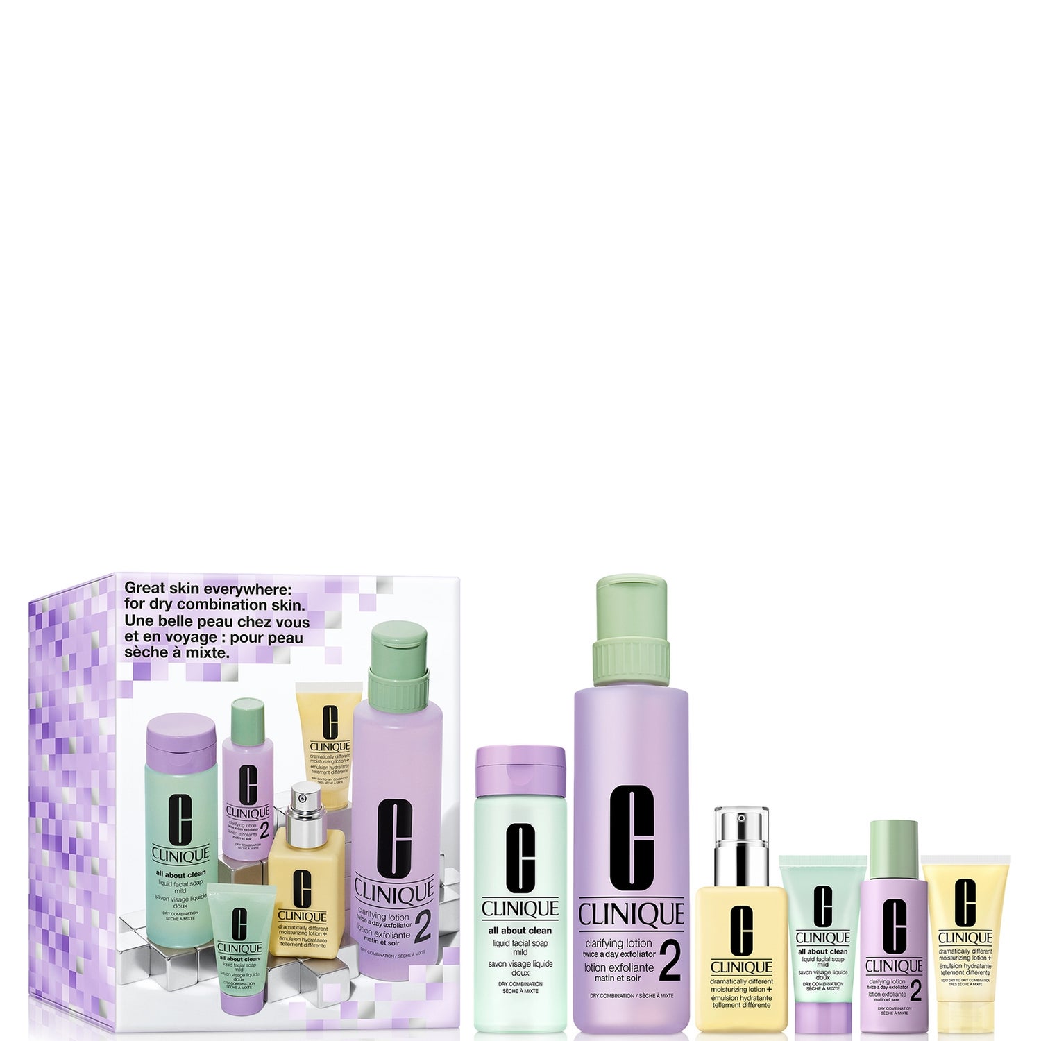 Clinique Great Skin Everywhere Gift Set: Dry Combination
