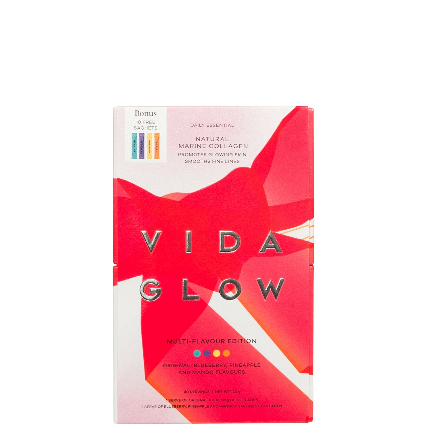 Vida Glow Marine Collagen Multi-Flavour Holiday Edition (40 Sachets)