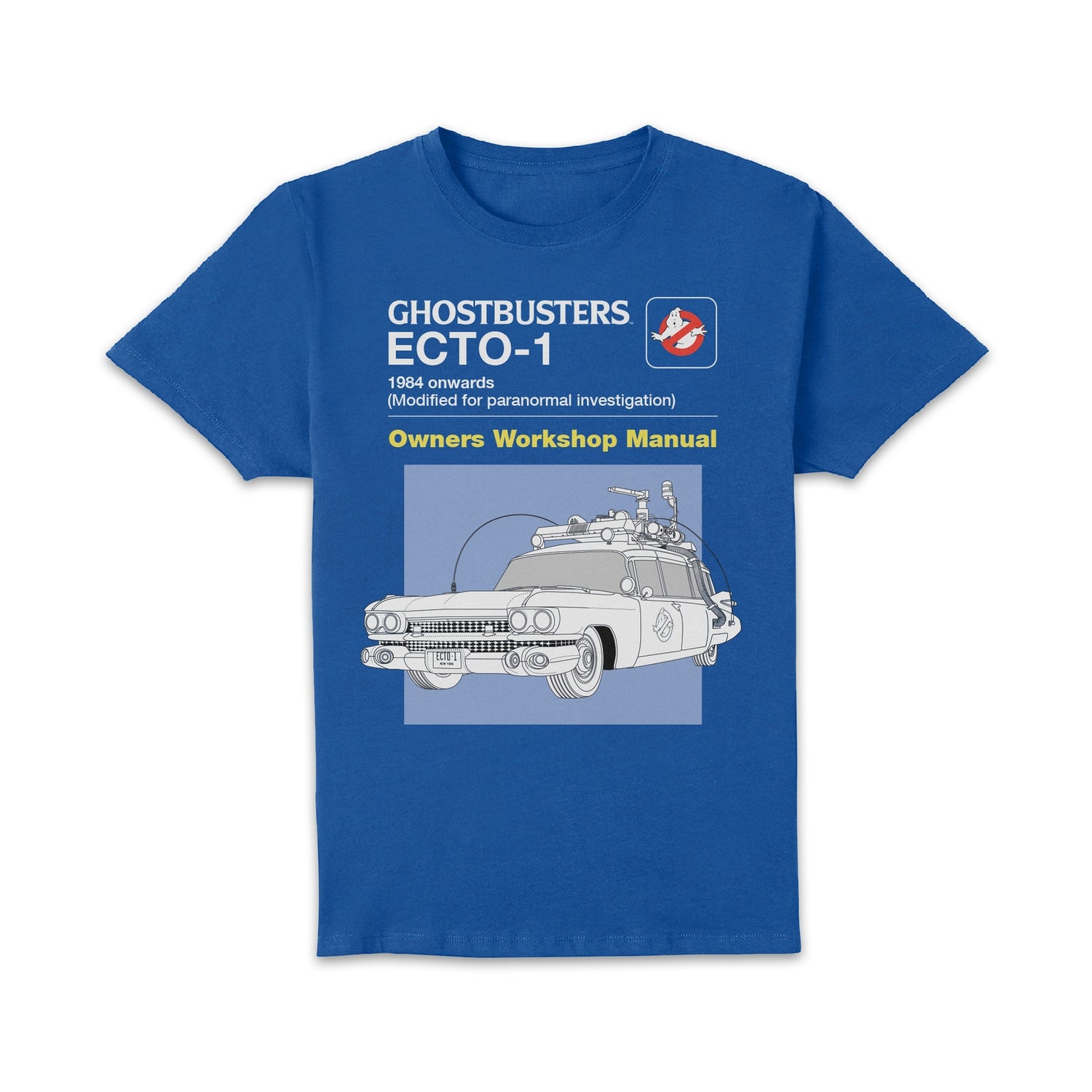 Ghostbusters Ecto-1 User Manual Unisex T-Shirt - Blue