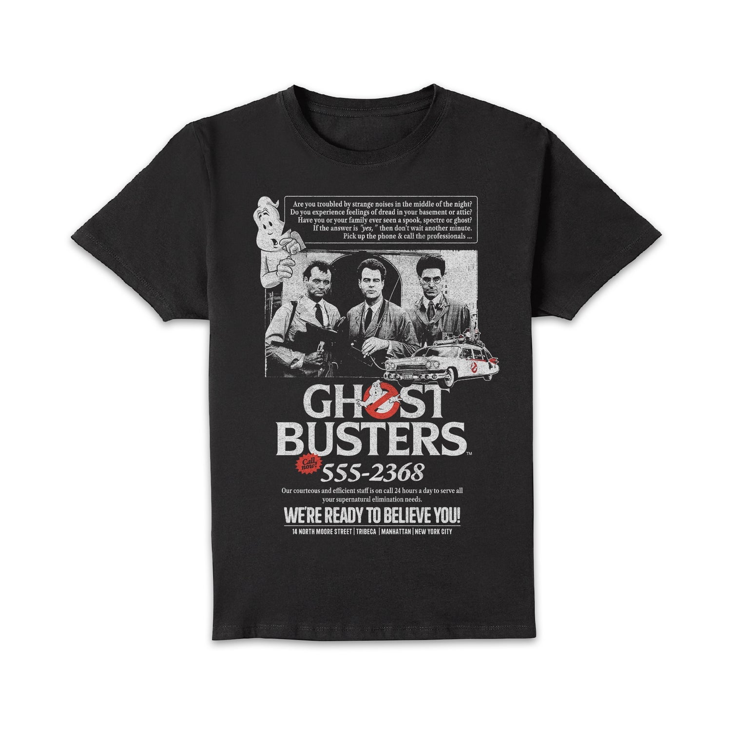 Ghostbusters Vintage Advert Unisex T Shirt Black Clothing Zavvi UK