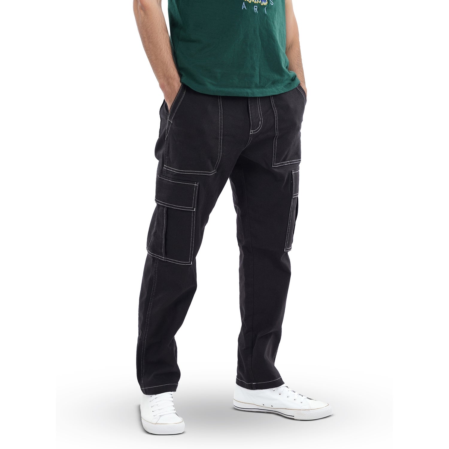 Black utility trousers mens shop