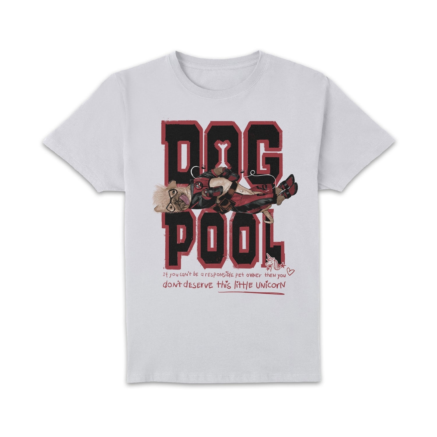 Deadpool Wolverine Little Unicorn Unisex T Shirt White XXL