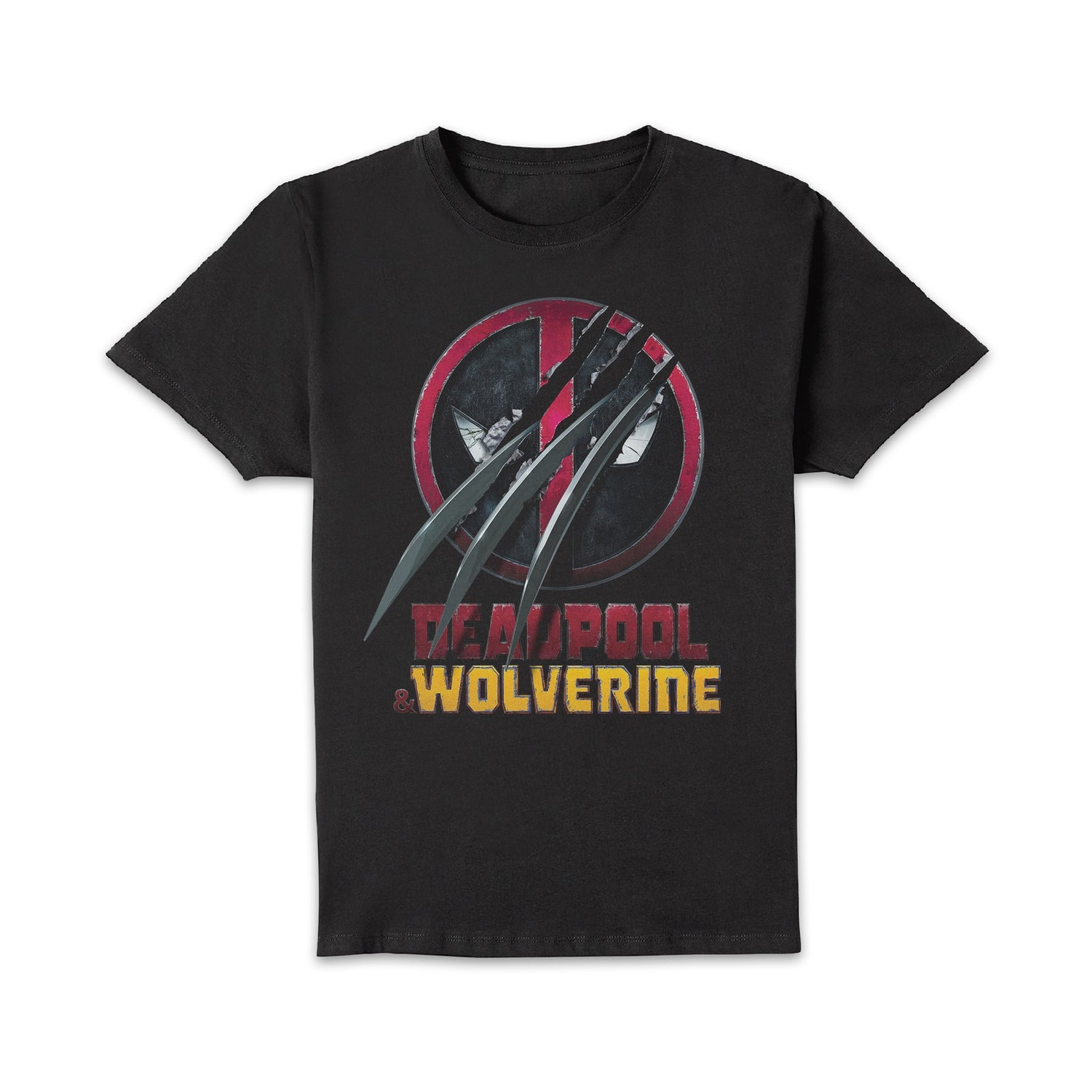 Deadpool Wolverine Logo Slash Unisex T Shirt Black Clothing Zavvi UK