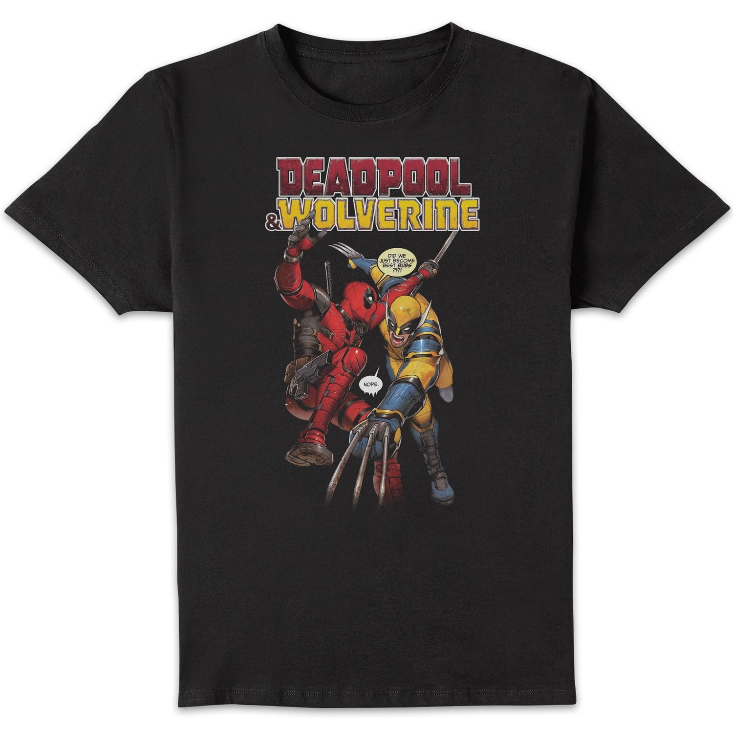 Deadpool & Wolverine Fight Unisex T-Shirt - Black