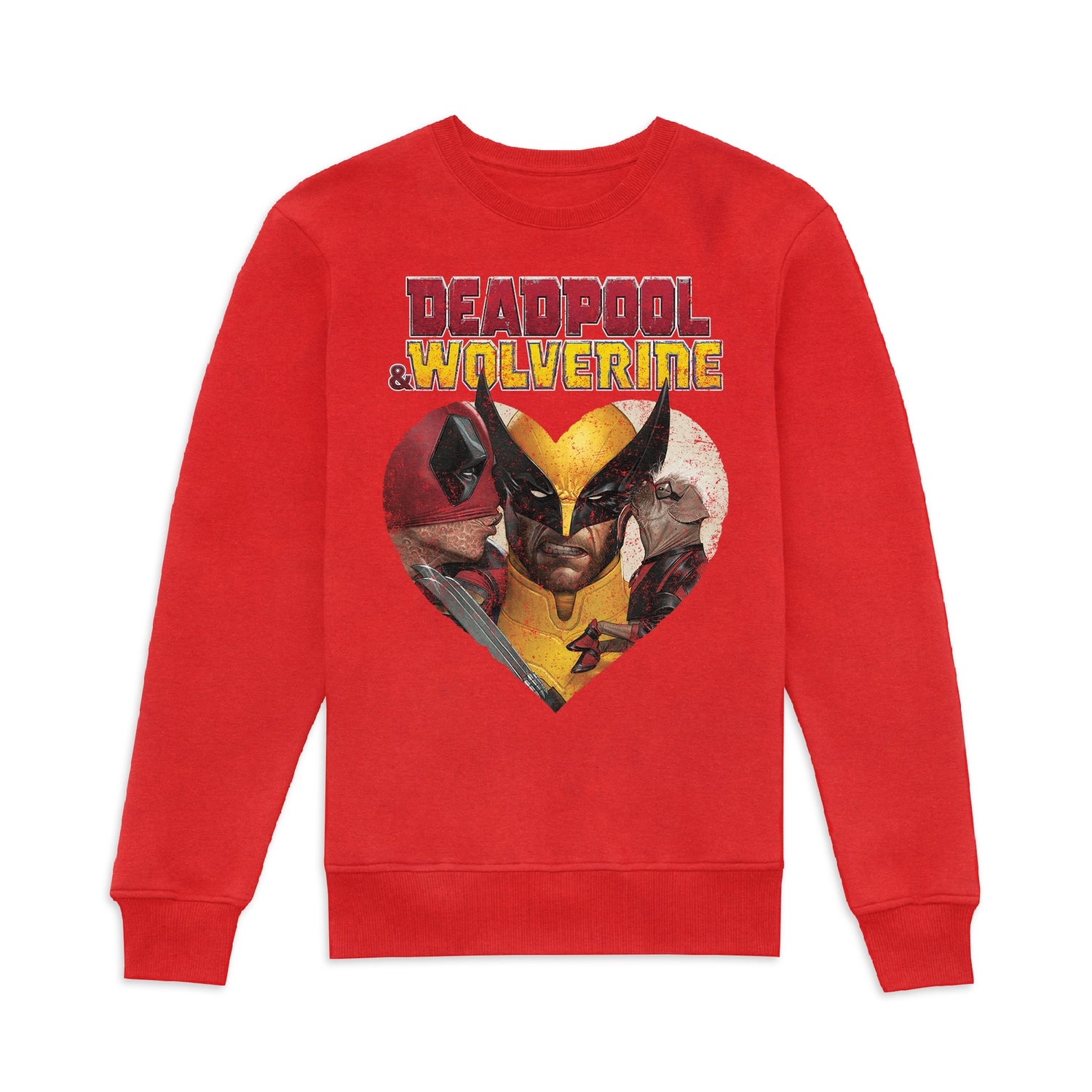 Deadpool & Wolverine Kisses Sweatshirt - Red