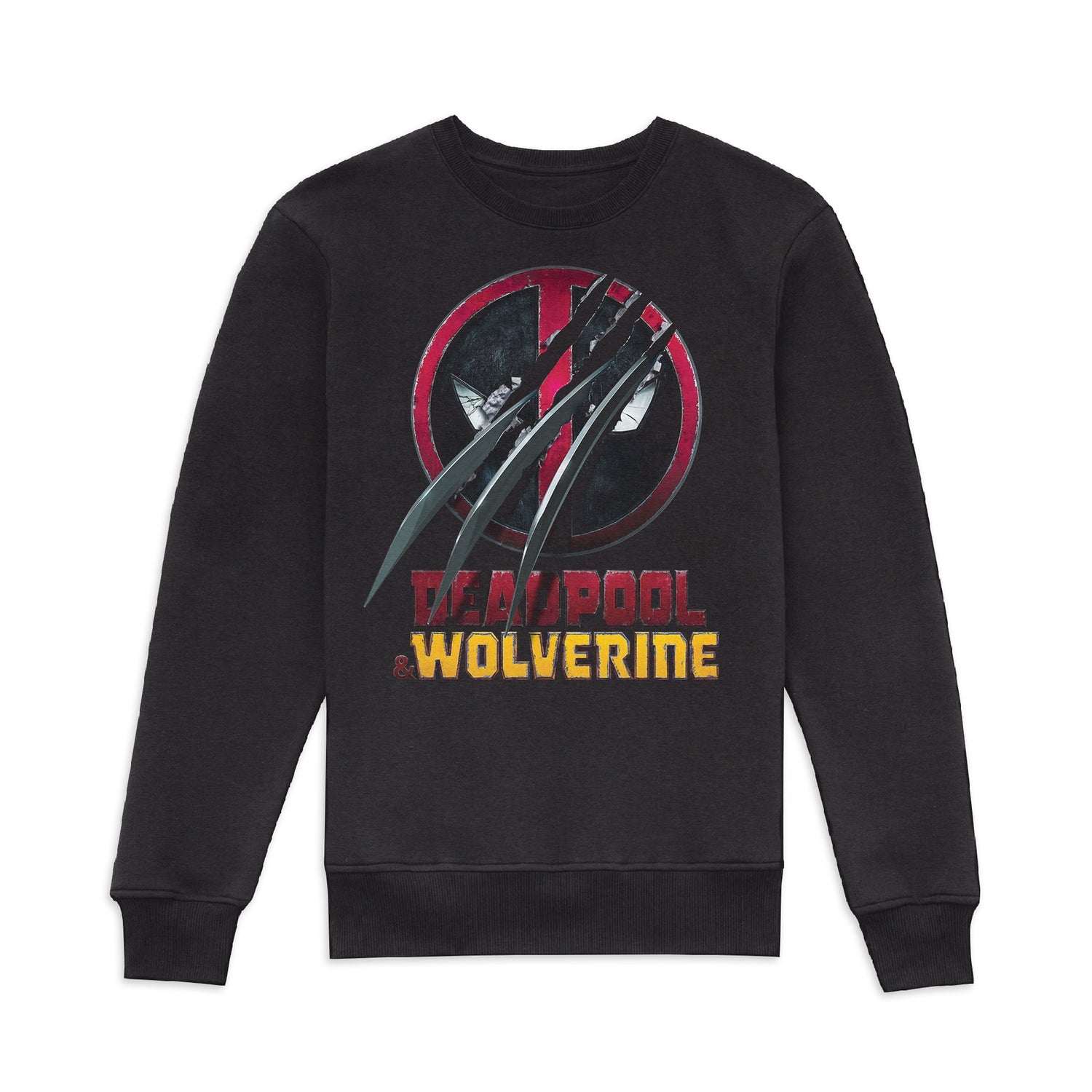 Deadpool Wolverine Logo Slash Sweatshirt Black Clothing Zavvi Ireland