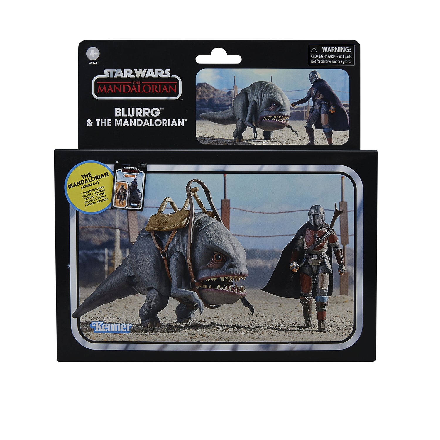 Star Wars The Vintage Collection Blurrg & The Mandalorian, Star Wars: The Mandalorian 3.75 Inch Action Figure 2-Pack