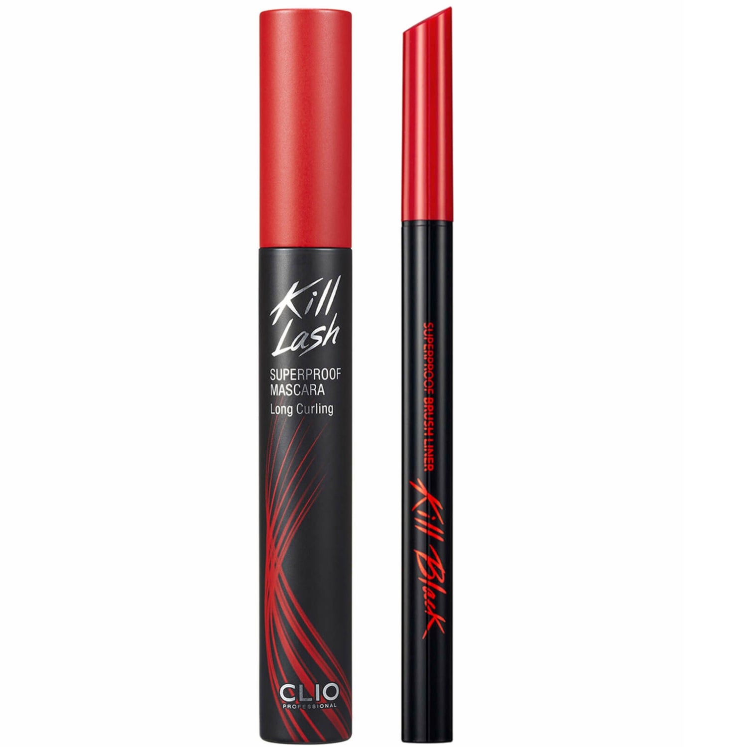 CLIO Superproof 01 Mascara and Brush Liner Best Selling Duo - Black