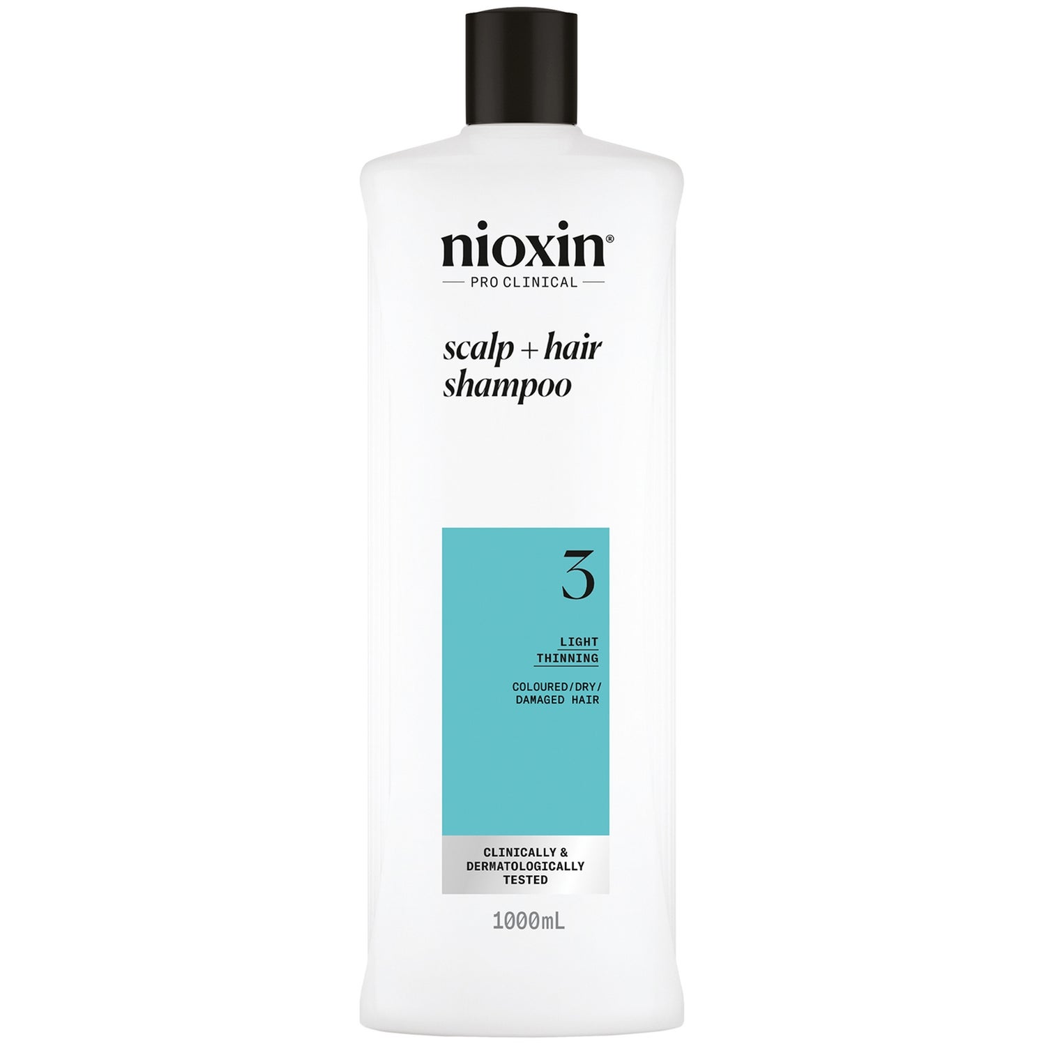 NIOXIN Scalp and Hair Thickening System 3 Shampoo for Coloured Dry and Damaged Hair with Light Thinning 1L
