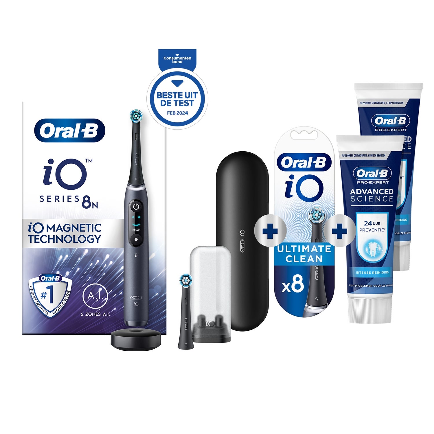 Oral-B iO 8N Elektrische Tandenborstel Zwart