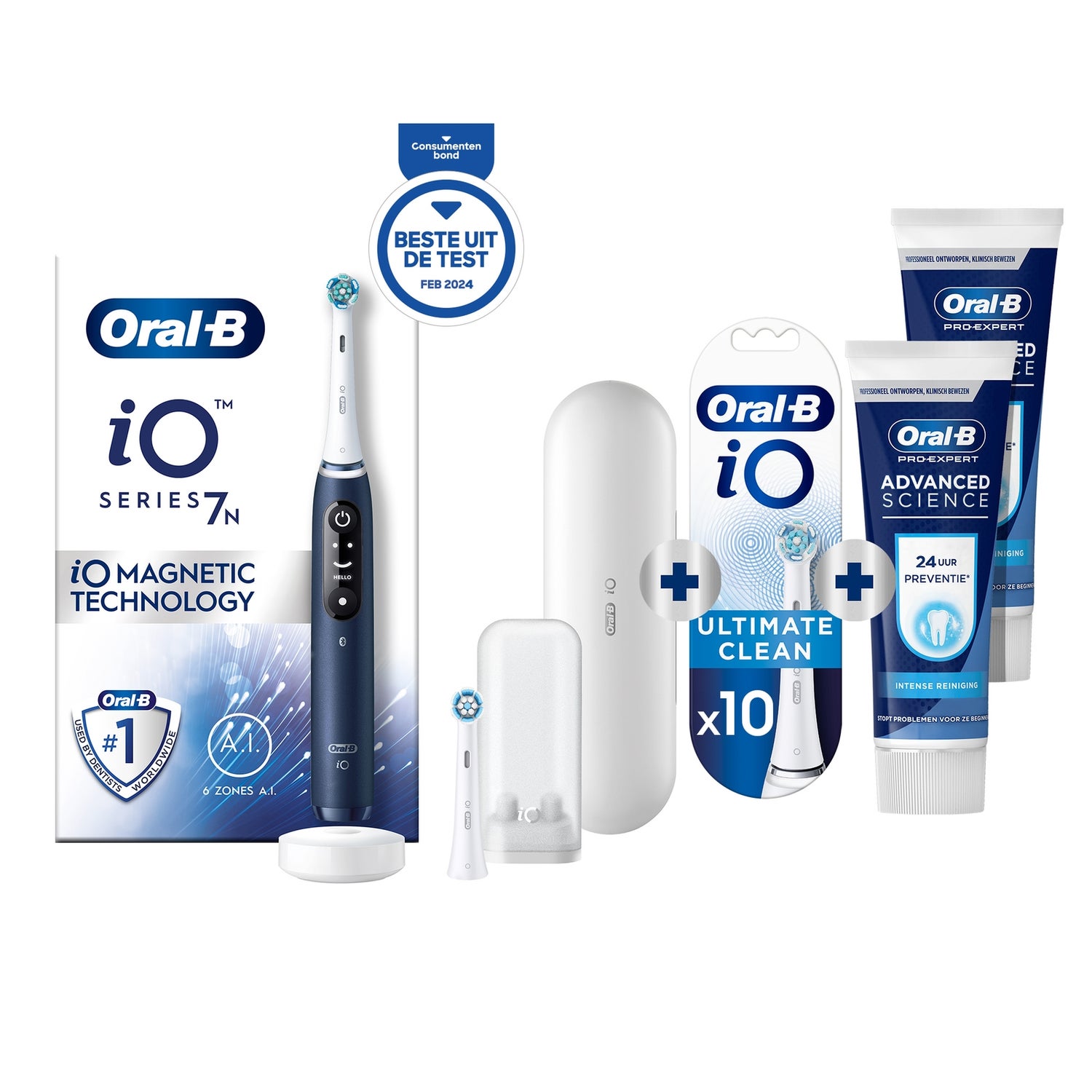 Oral-B iO 7N Elektrische Tandenborstel Blauw