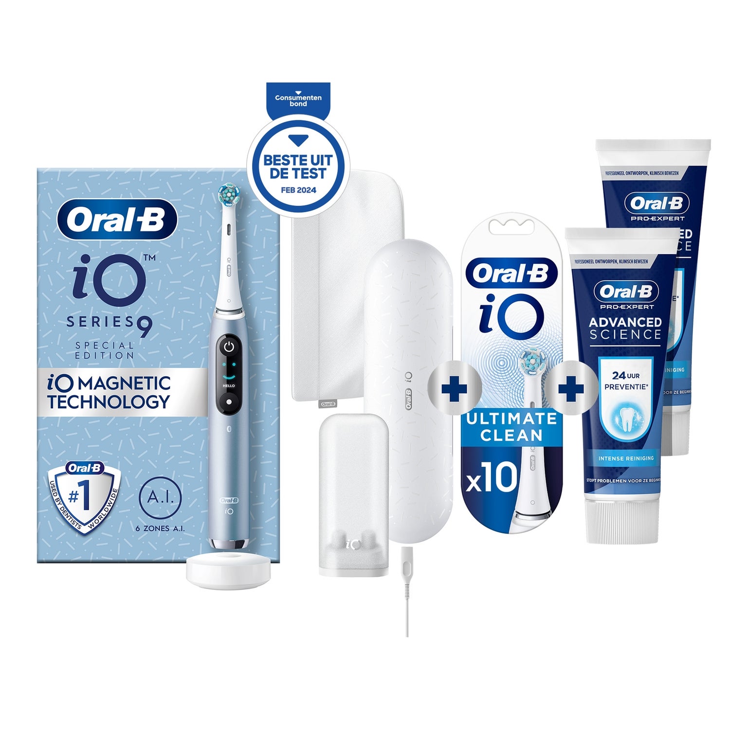 Oral-B iO 9 Special Edition Elektrische Tandenborstel Blauw