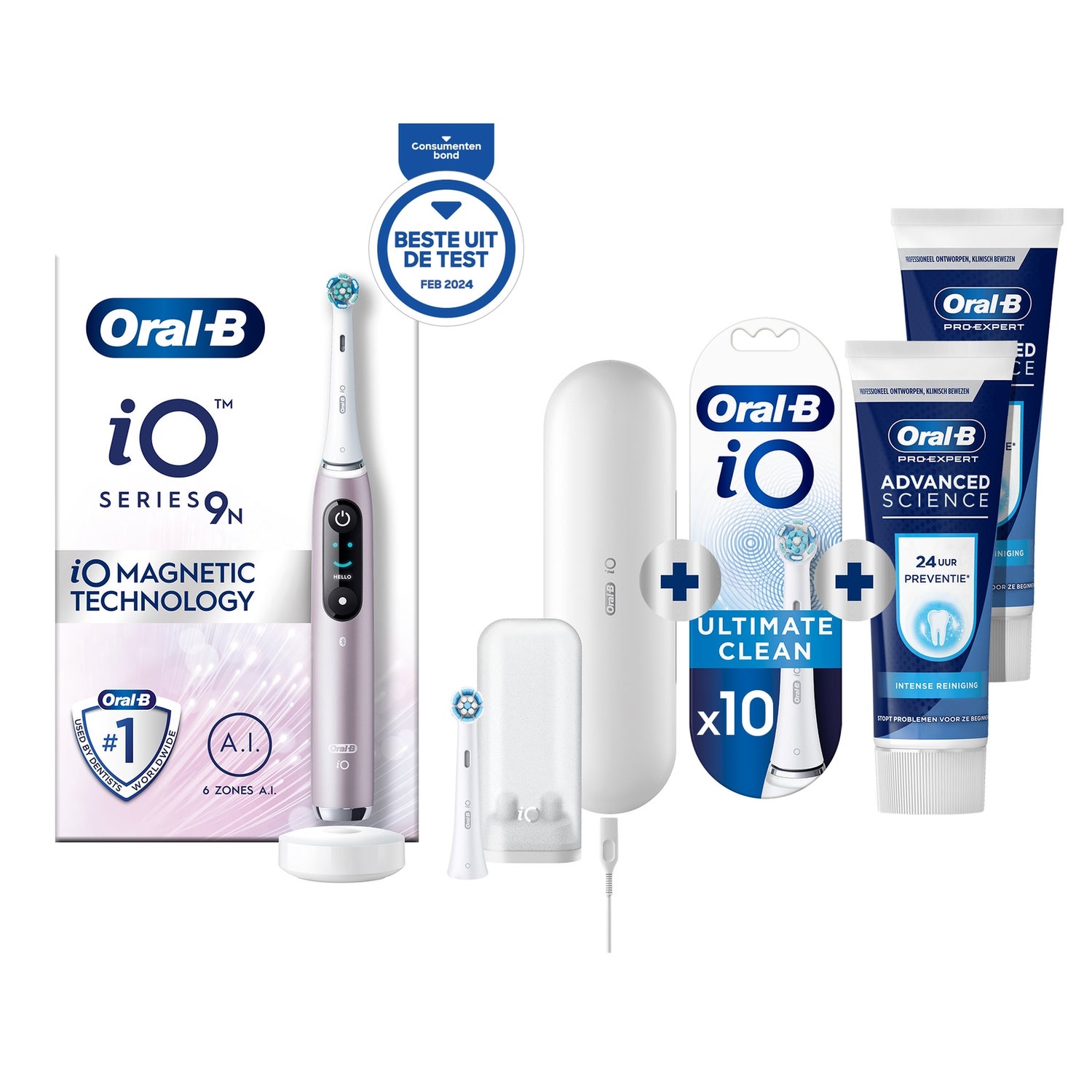 Oral-B iO 9N Elektrische Tandenborstel Roze Quartz