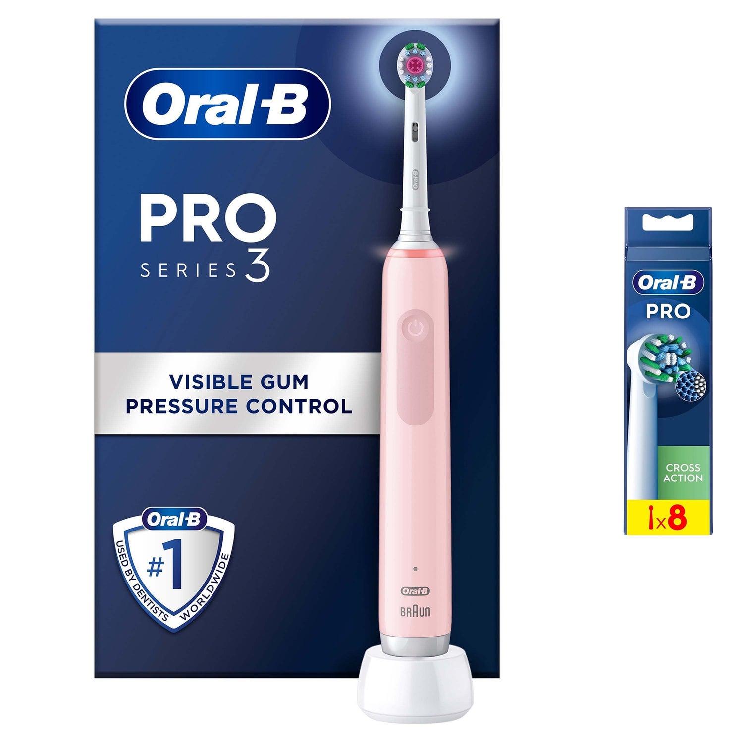 Oral B Pro 3000 3D White Pink Electric Toothbrush