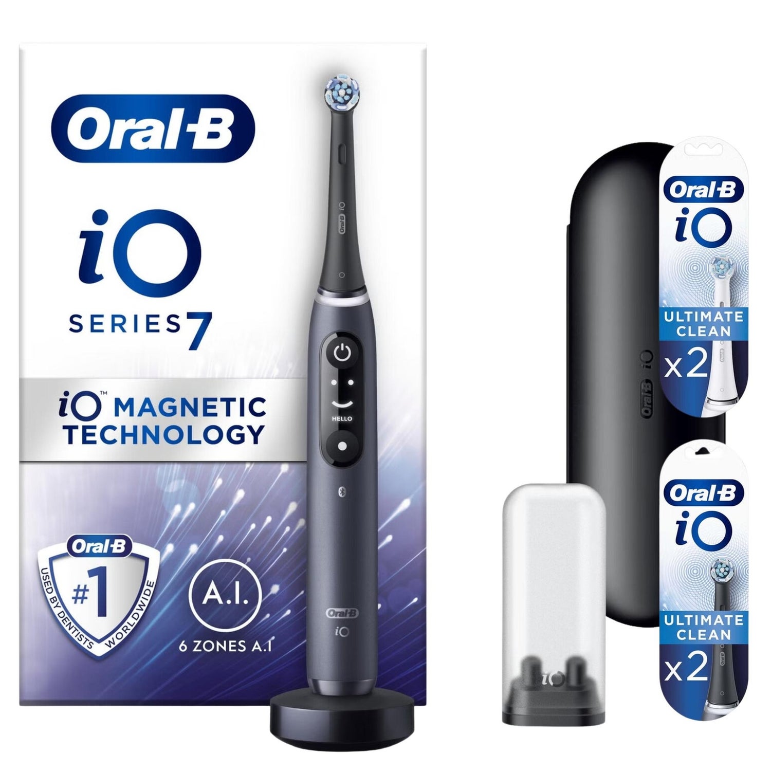 Oral-B iO7 - Black & White Electric Toothbrushes