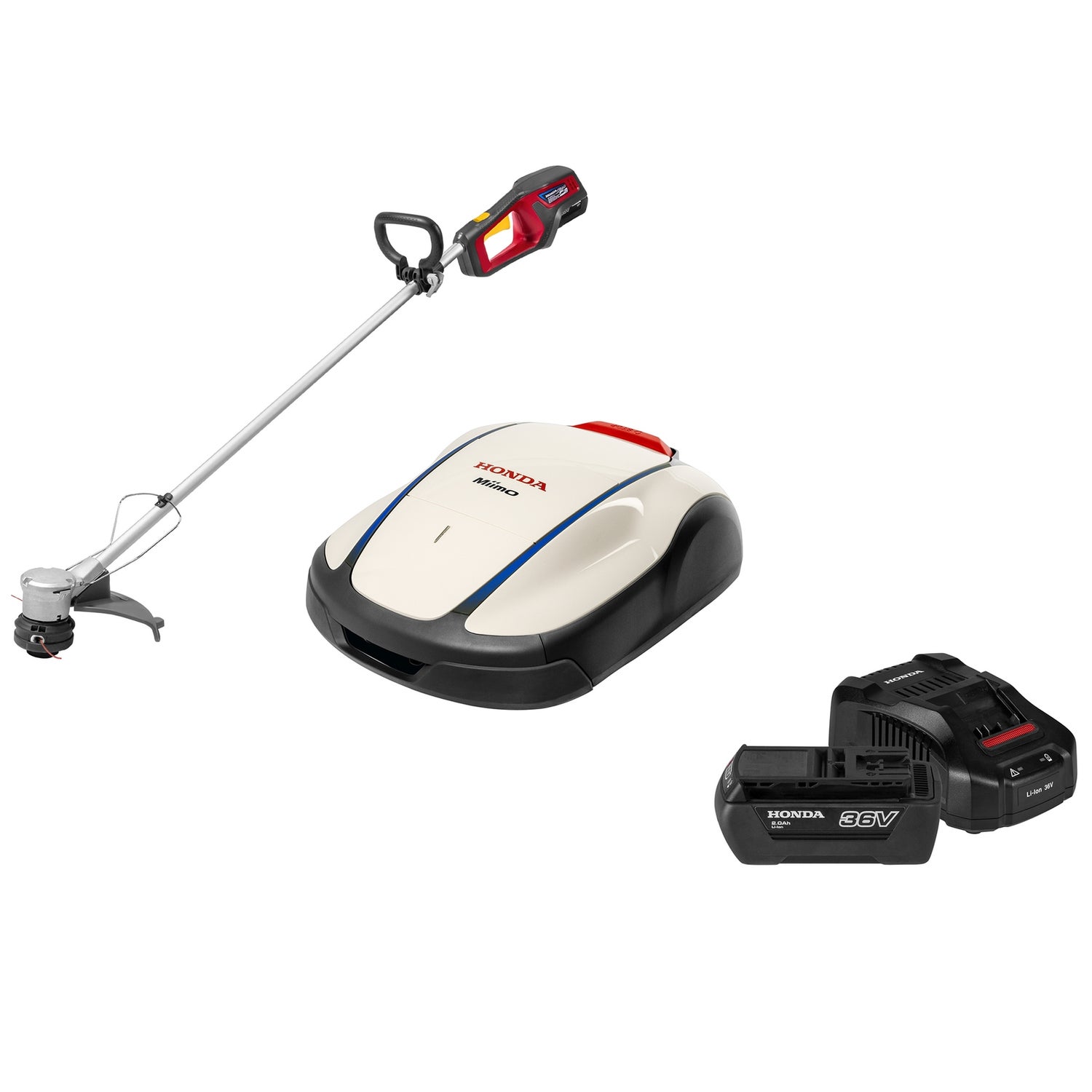 Miimo 1000 Robot Lawn Mower with Installation Kit Cordless Lawn trimmer 2Ah Battery Fast Charger