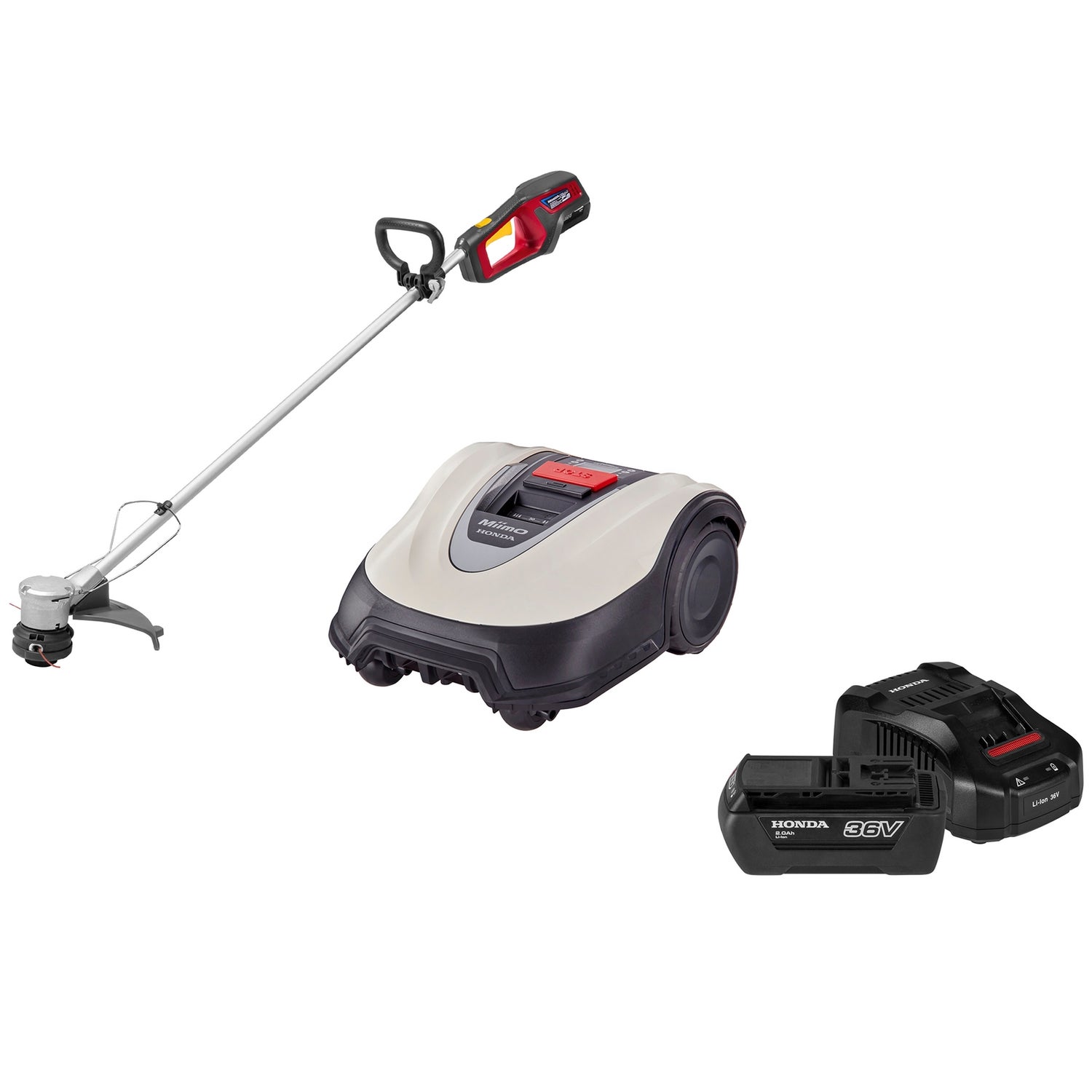 Miimo 70 Live Robot Lawnmower with Wire and Pegs, Cordless Lawn trimmer + 2Ah Battery & Fast Charger