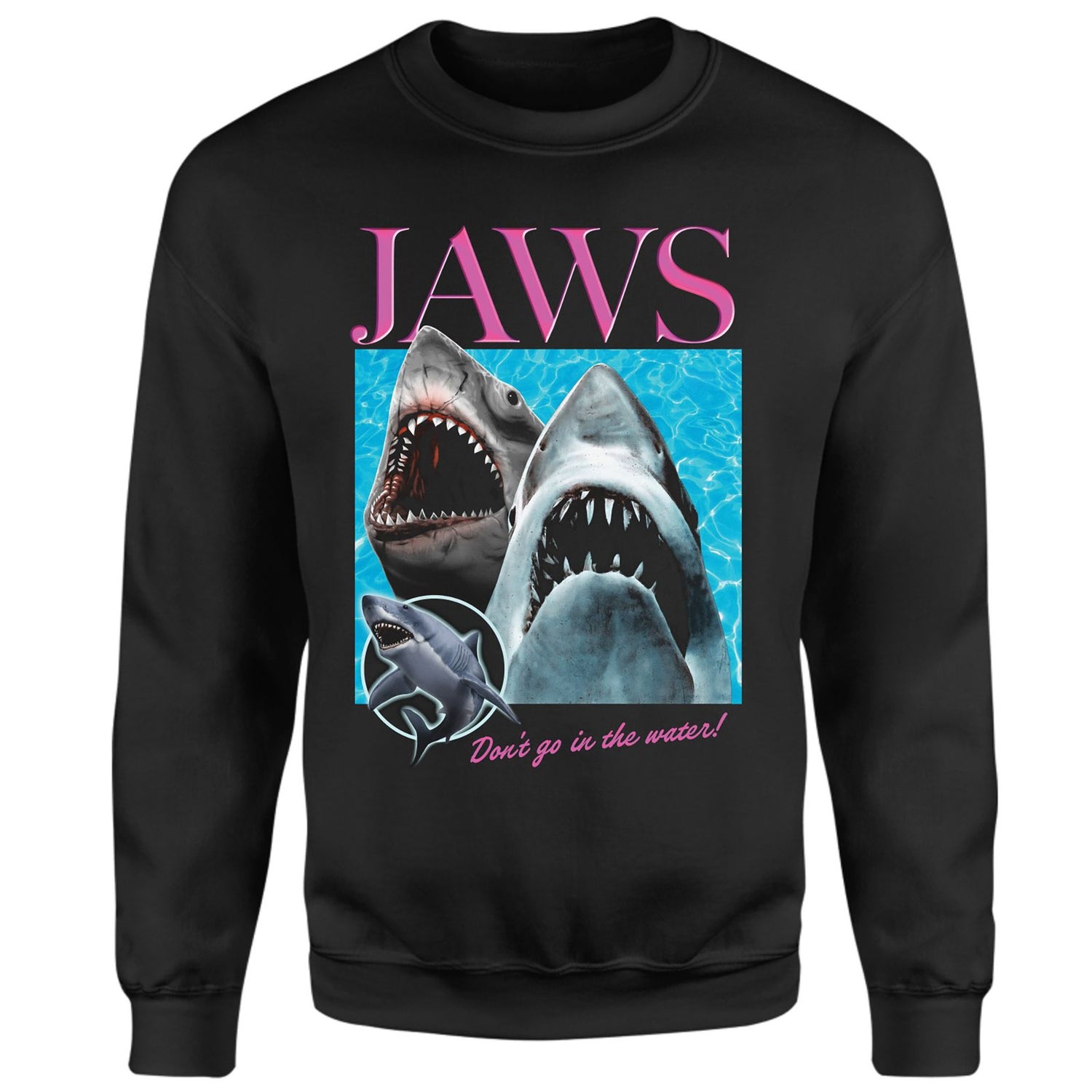 Jaws Shark Poster Sweatshirt - Black