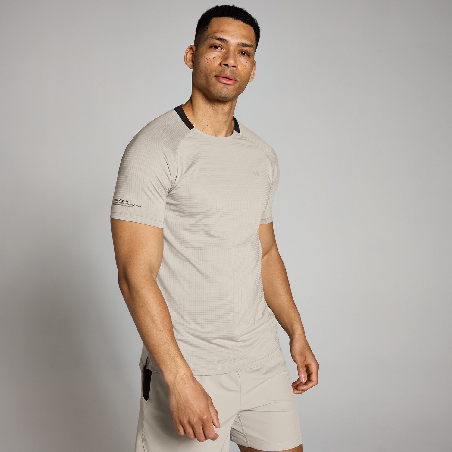 MP Men's Tempo Gridded Training Shirt - Dove Grey - XS