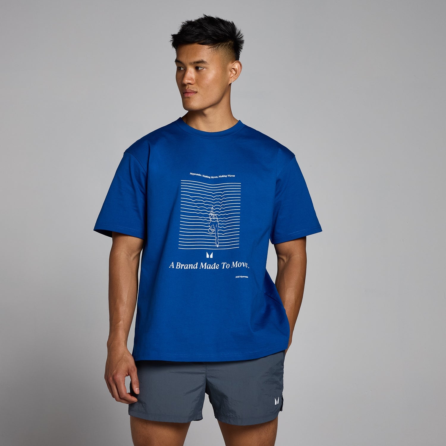 MP Swim Graphic T-Shirt - True Blue - L - XL