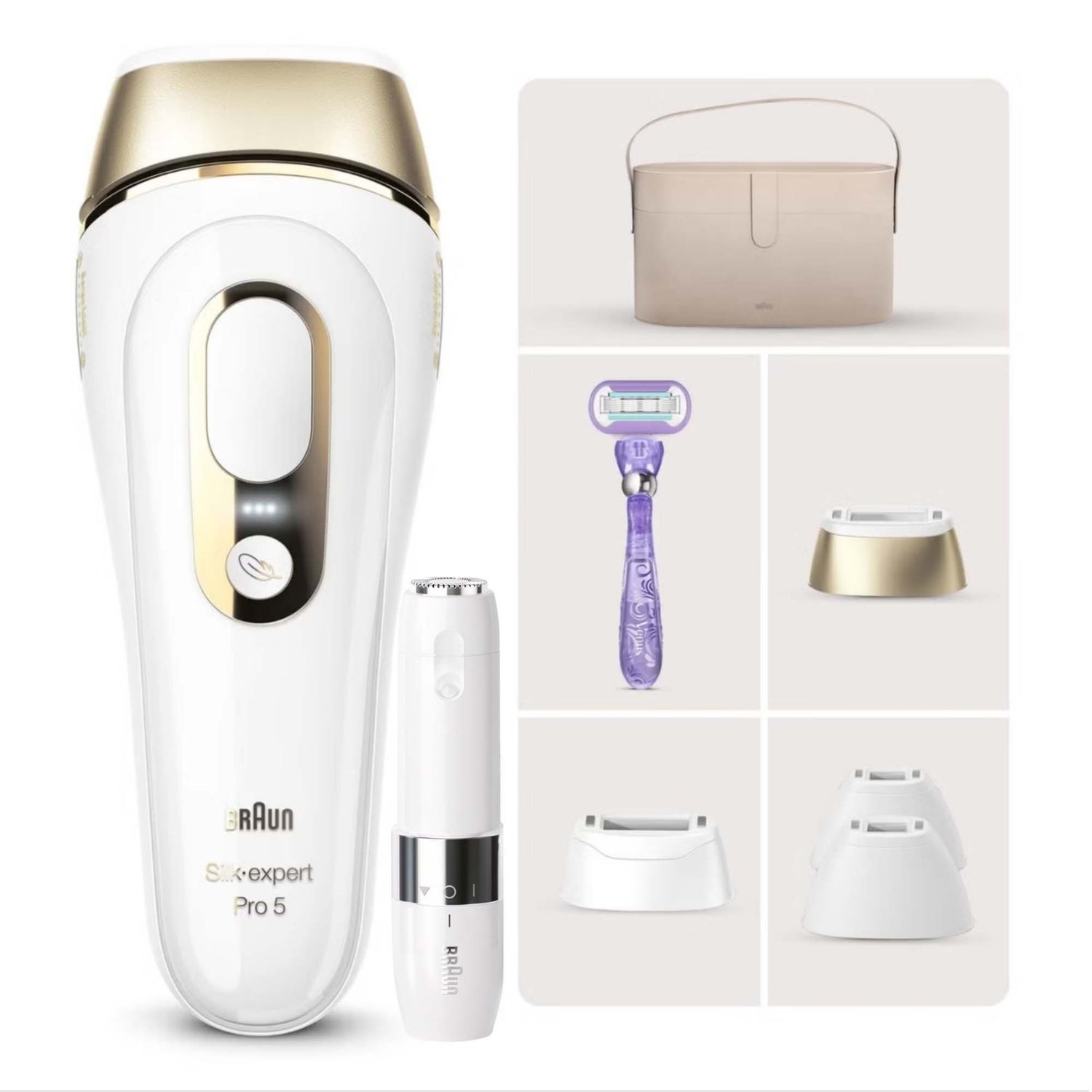 Braun Bundle: IPL Silk Expert Pro 5 PL5347 Beauty Set and Face FS 1000