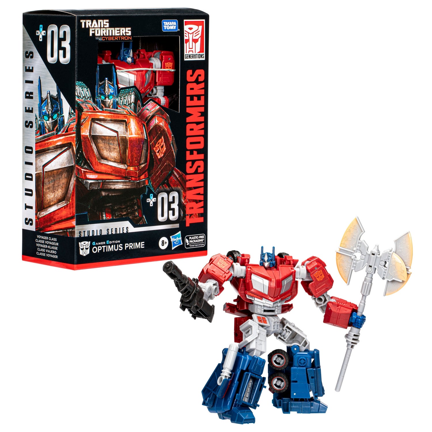 Hasbro Transformers Studio Series Voyager 03 Gamer Edition Optimus Prime Converting Action Figure 6.5")
