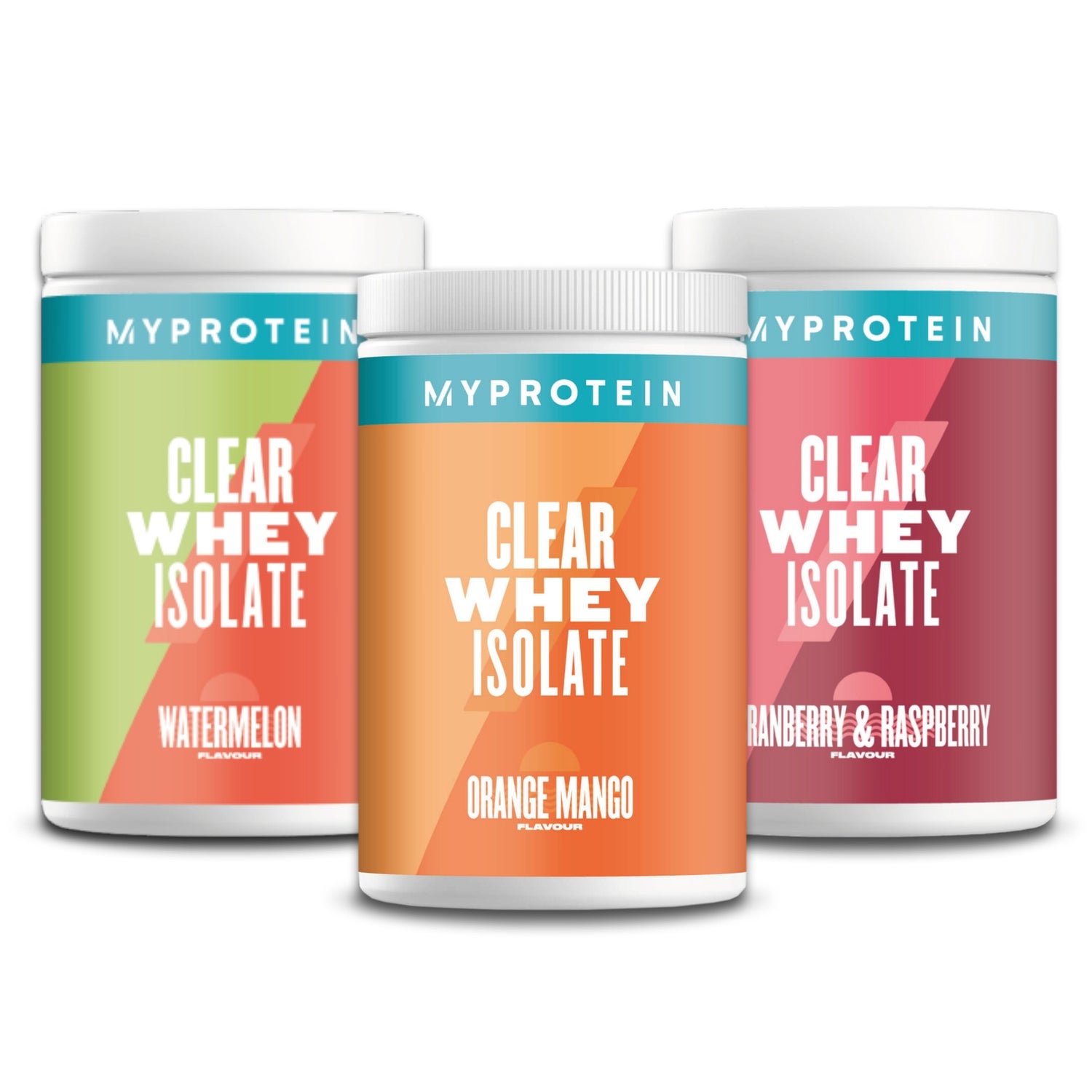 Clear Whey Isolate Mix & Match Triple Pack - Peach Tea - Orange Mango - Watermelon