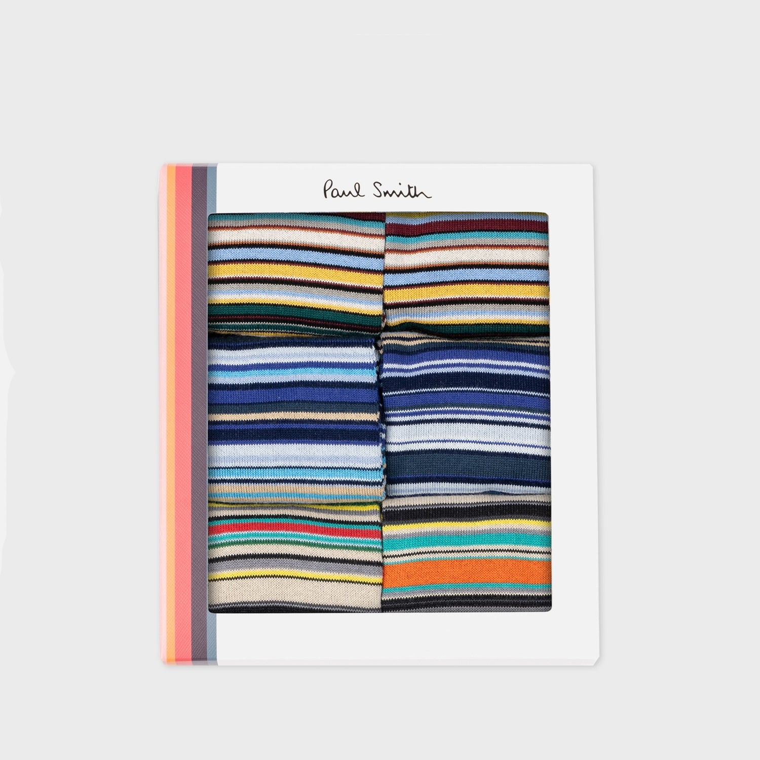 PS Paul Smith Men's 6 Pack Socks - Multi Stripe