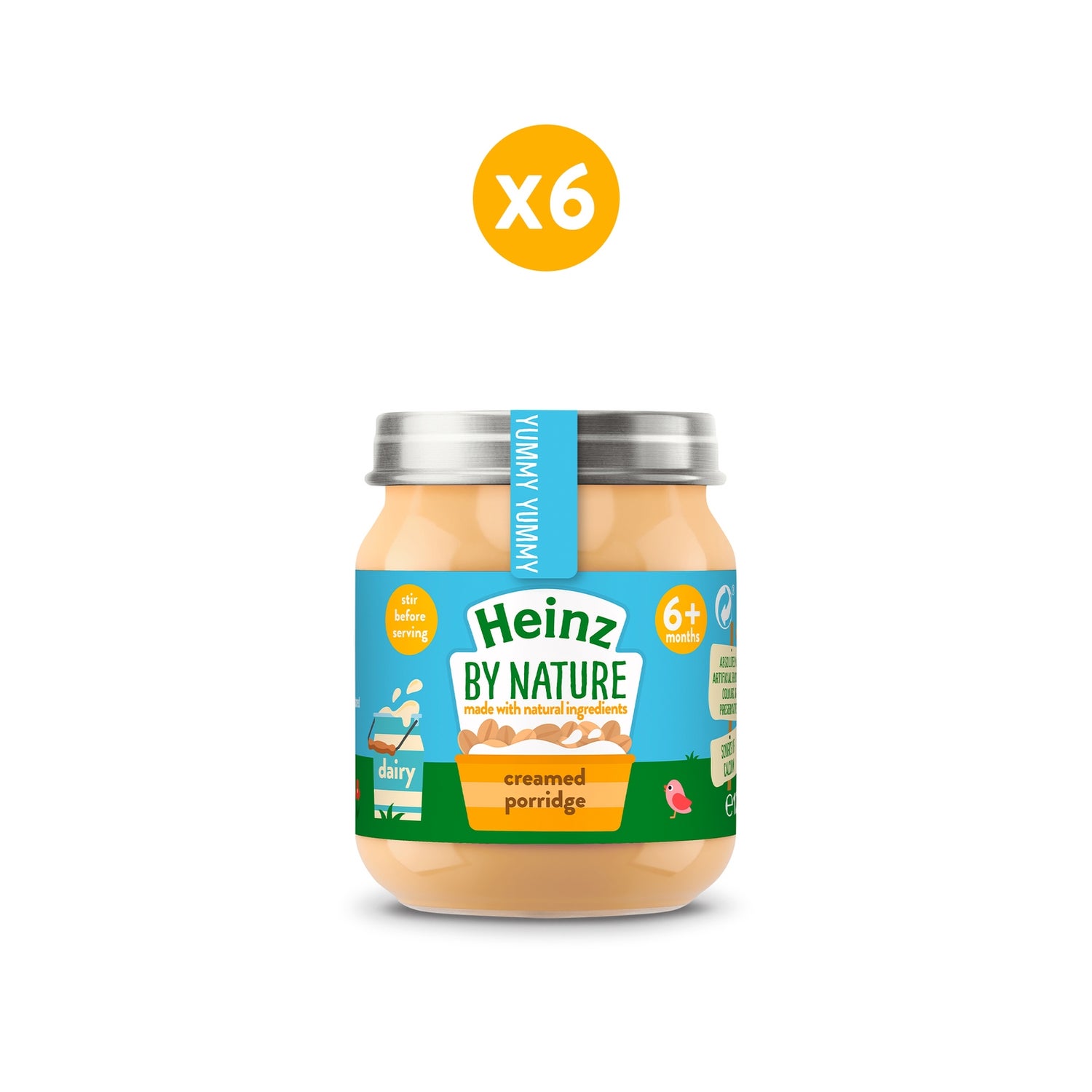 Heinz Creamed Porridge 6+ Months Baby Food Jar Pack of x 120g