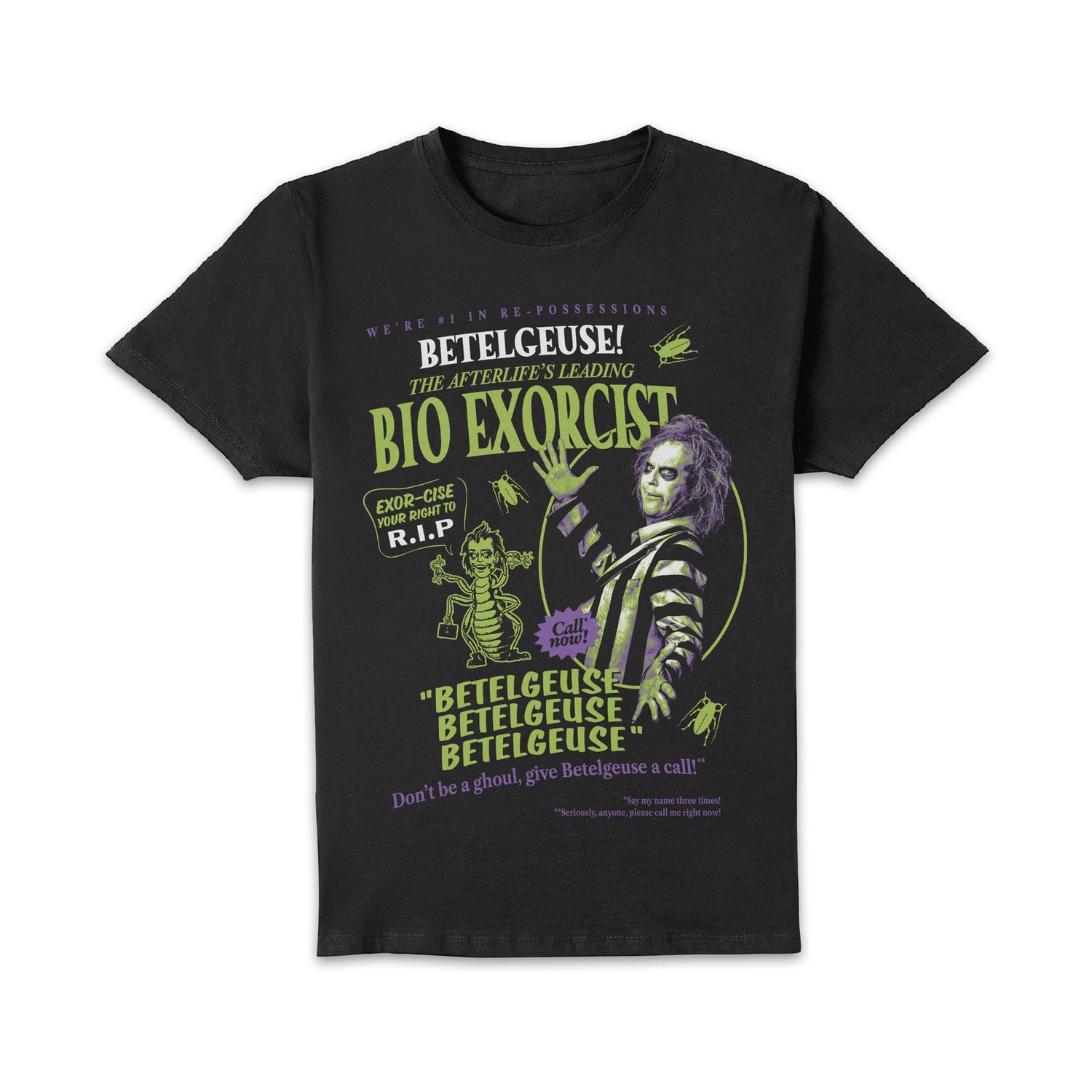 Beetlejuice Bio Exorcist Unisex T-Shirt - Black