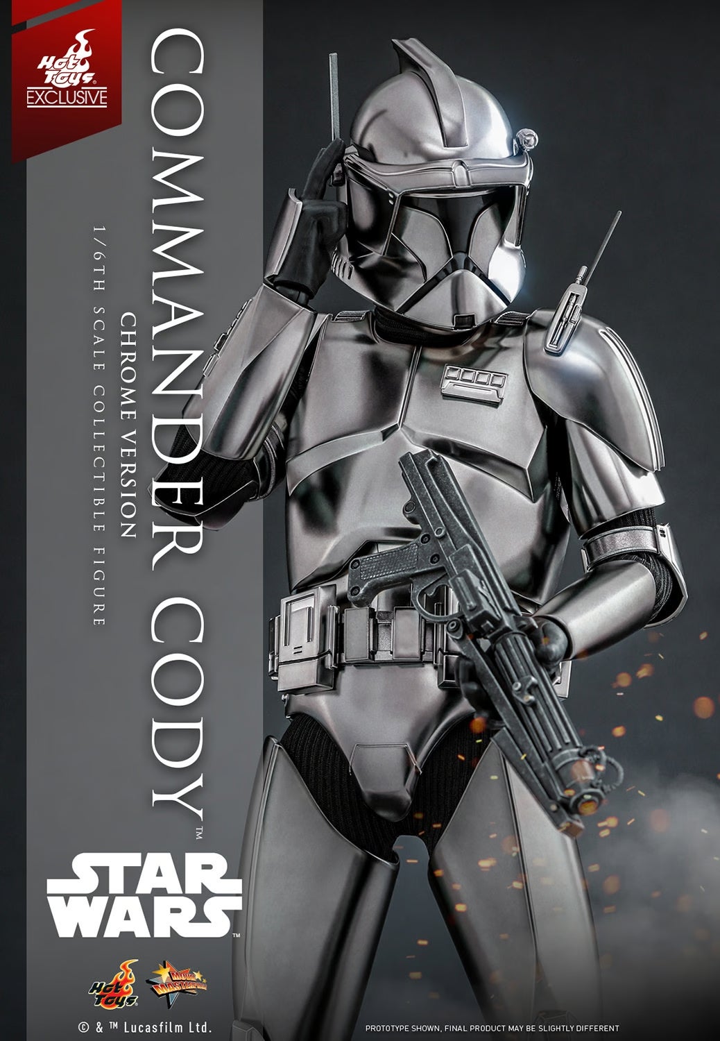 Hot Toys 1/6th Scale Commander Cody (Chrome Version) Limited Edition Statue