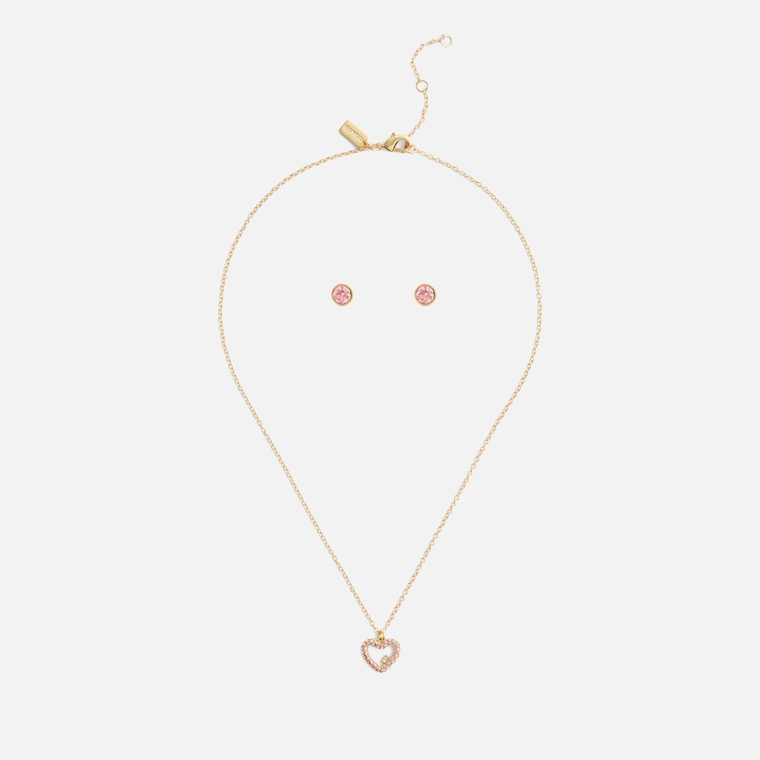 Coach Signature Pavé Gold-Tone Heart Jewellery Set