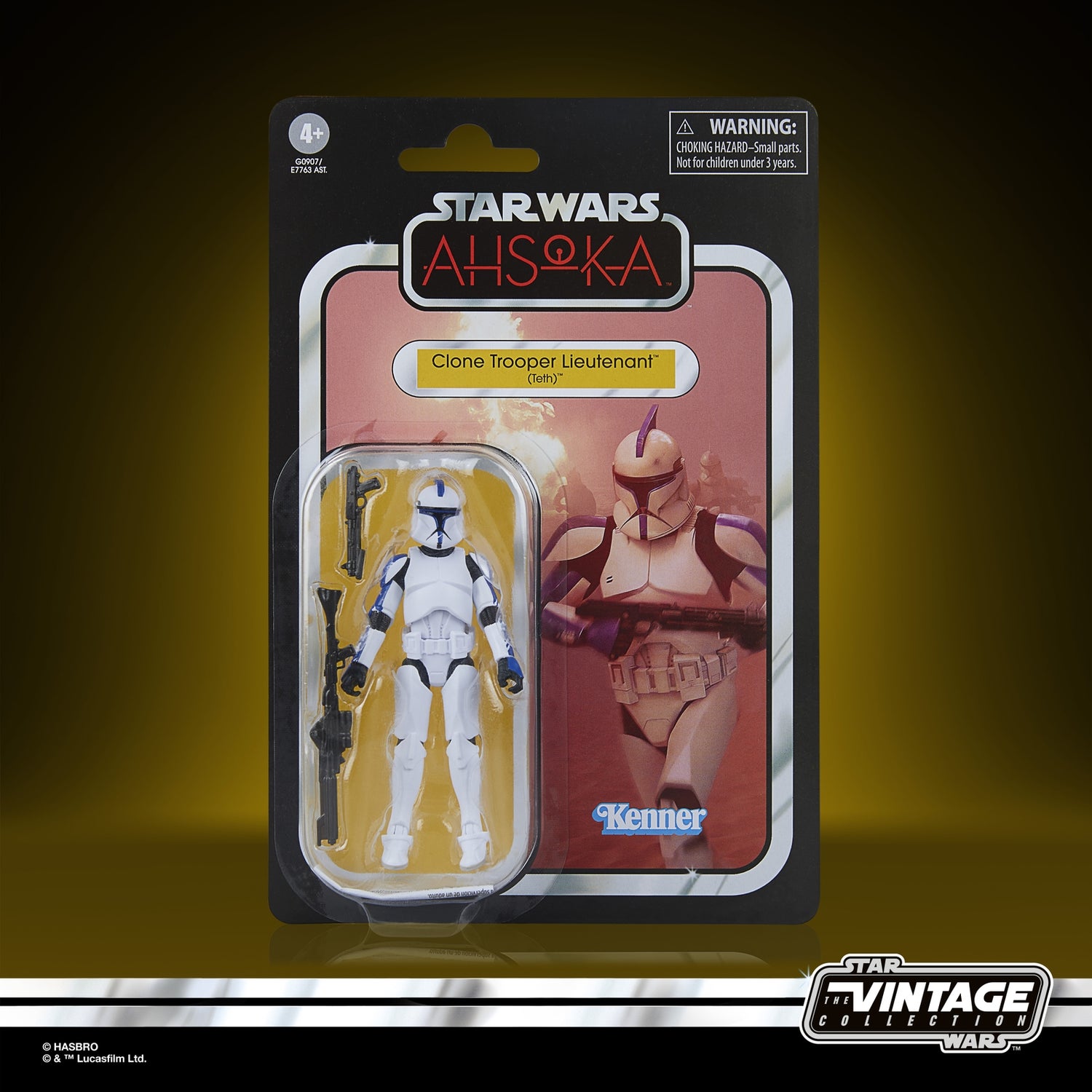 Hasbro Star Wars The Vintage Collection Clone Trooper Lieutenant (Teth) Action Figure (3.75”)