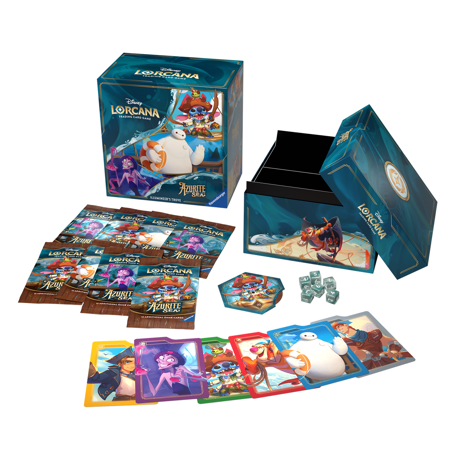 Disney Lorcana Trading Card Game Azurite Sea Illumineer's Trove Set