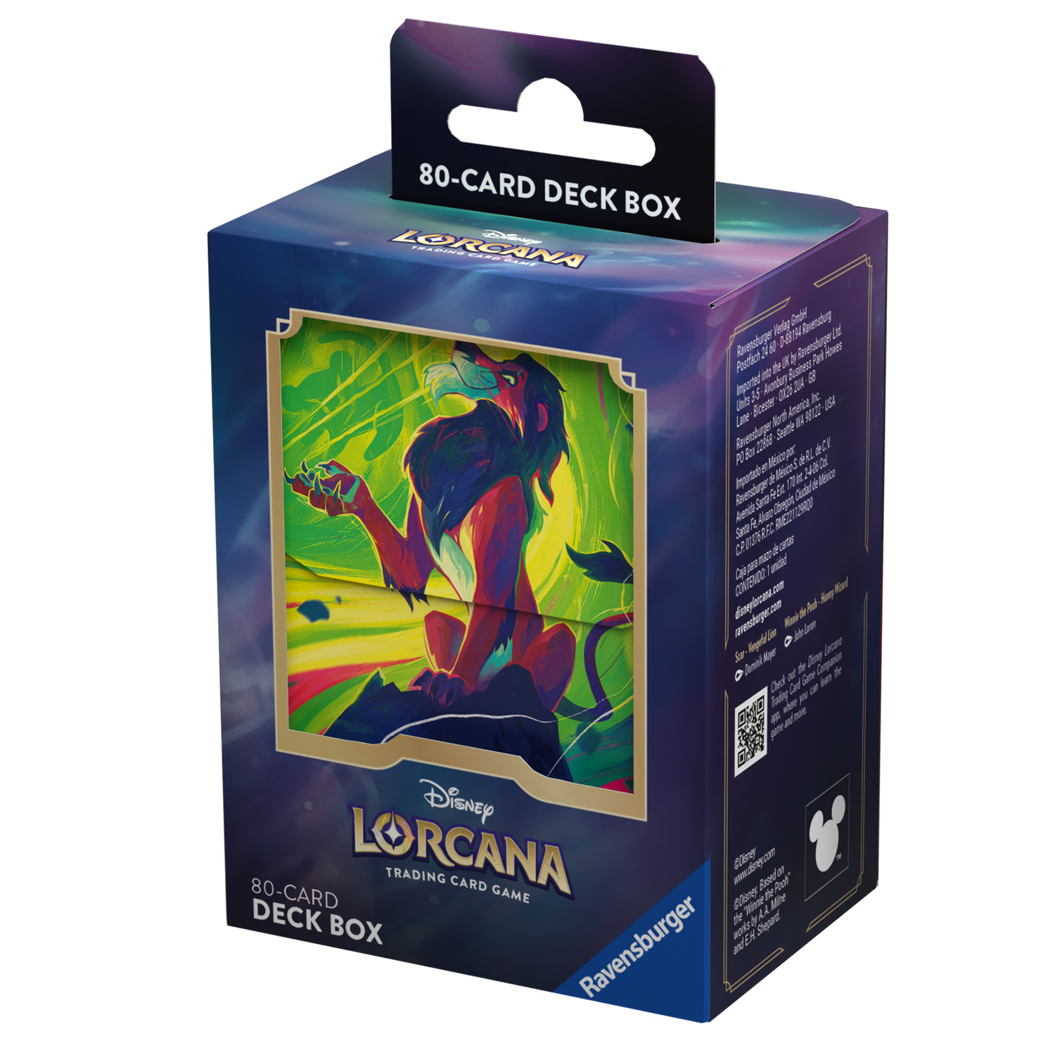 Disney Lorcana Trading Card Game Azurite Sea Scar Deck Box