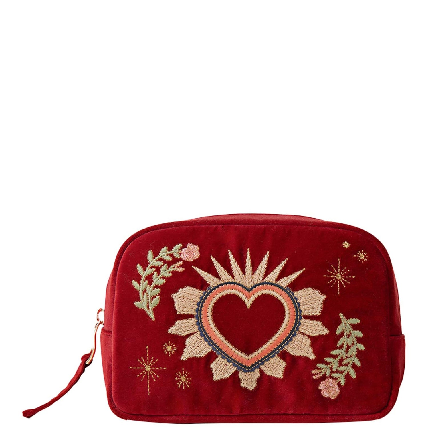 Elizabeth Scarlett Sacred Heart Rouge Velvet Cosmetics Bag