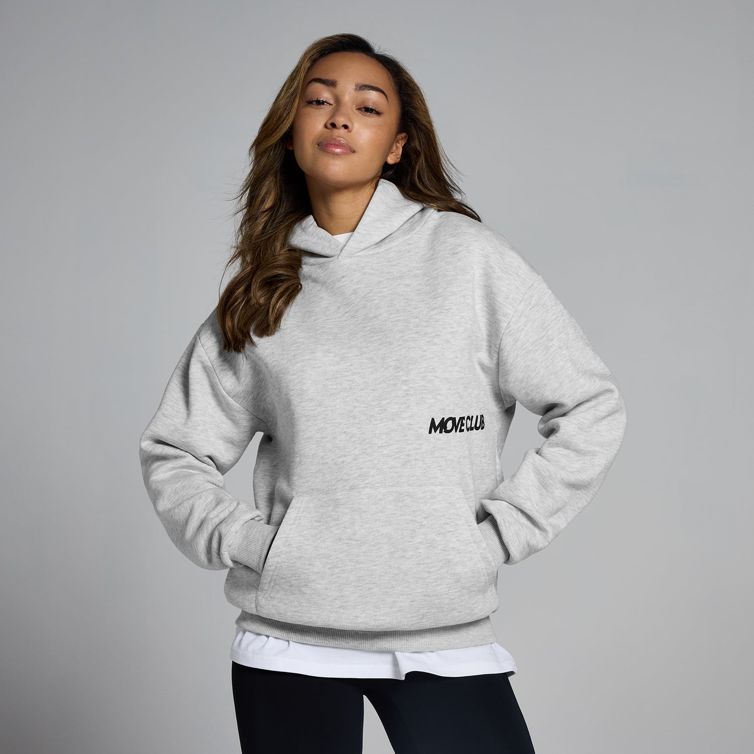 MP Unisex Move Club Hoodie - Grey Marl - L-XL