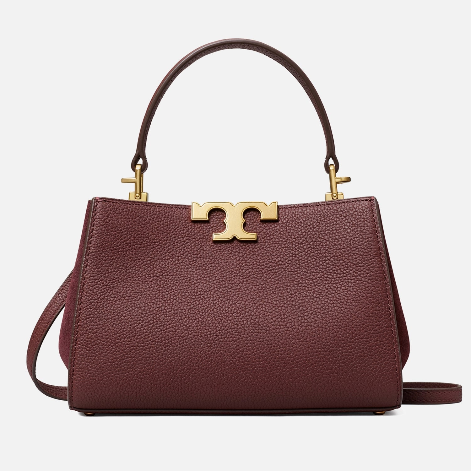 Tory Burch Eleanor Pebble-Grain Leather Mini Satchel