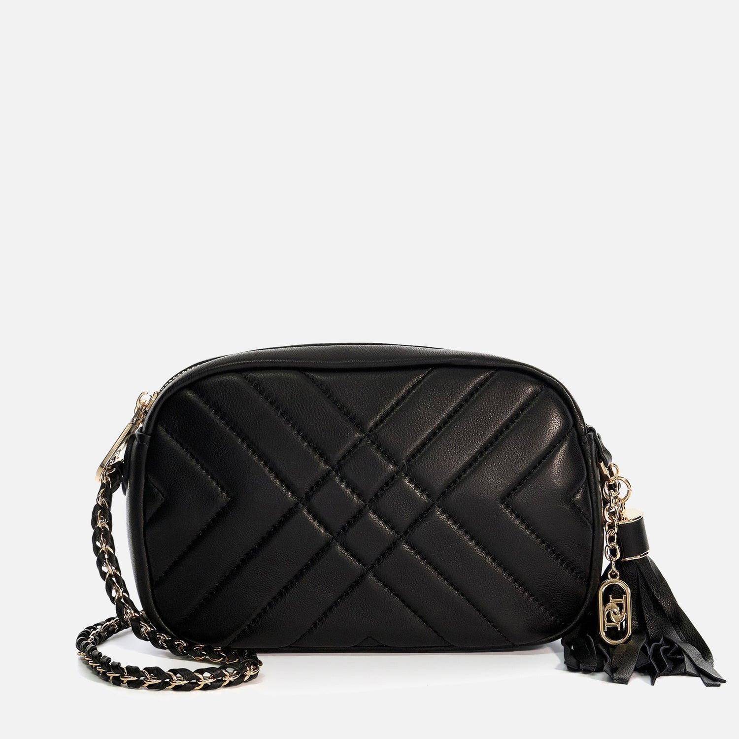 Dune Women s Chancery Leather Cross Body Bag Black TheHut