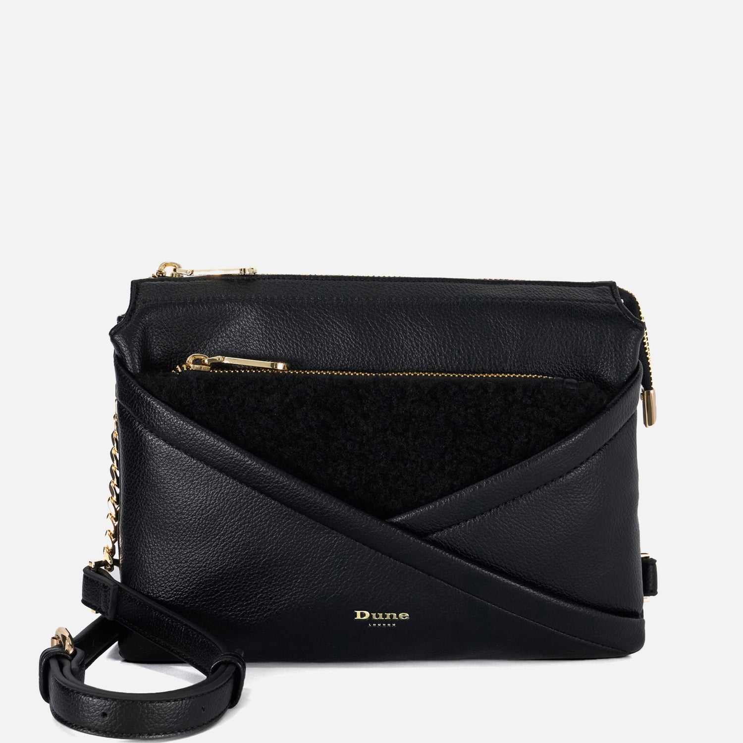 Dune faux fur bag clearance