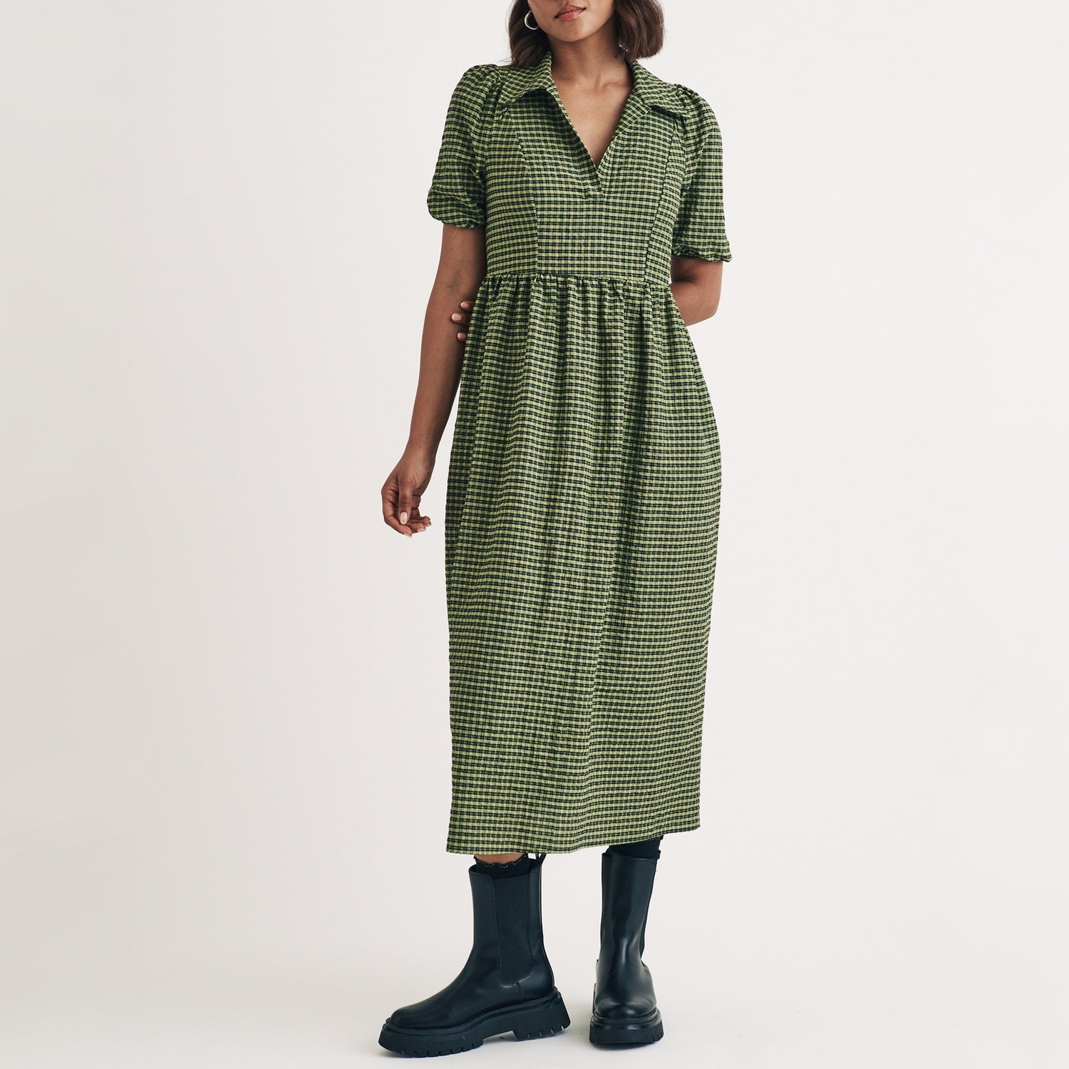 Nobody's Child Hebe Gingham Midaxi Dress - UK 6