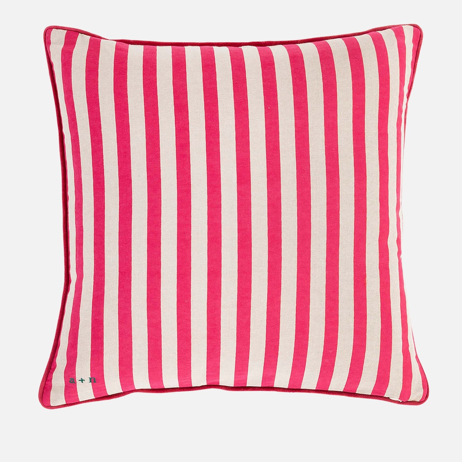 Anna + Nina Magenta Striped Cushion