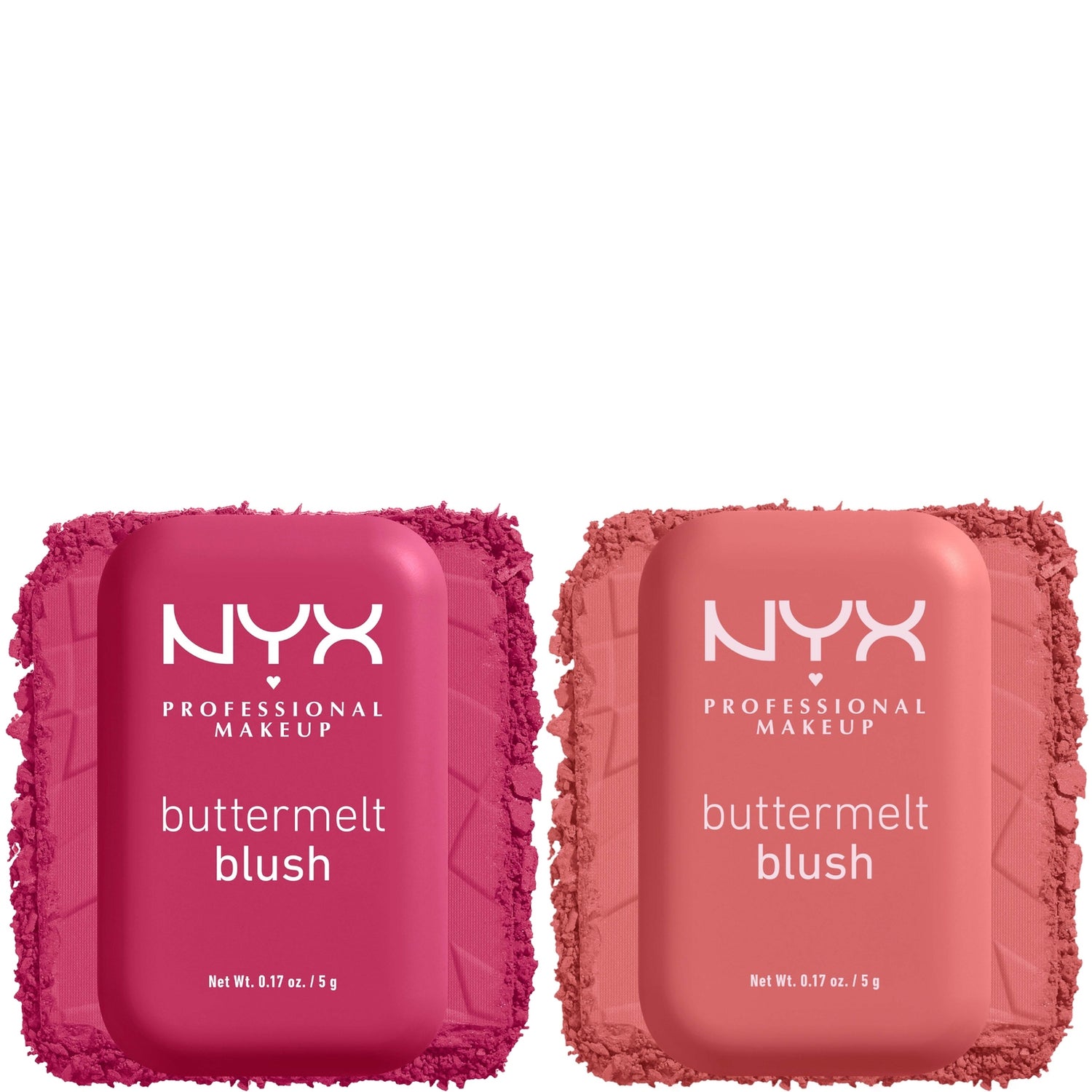 NYX Professional Makeup Buttermelt Powder Blush up to 12H Wear Blush Bundle (Various Shades)