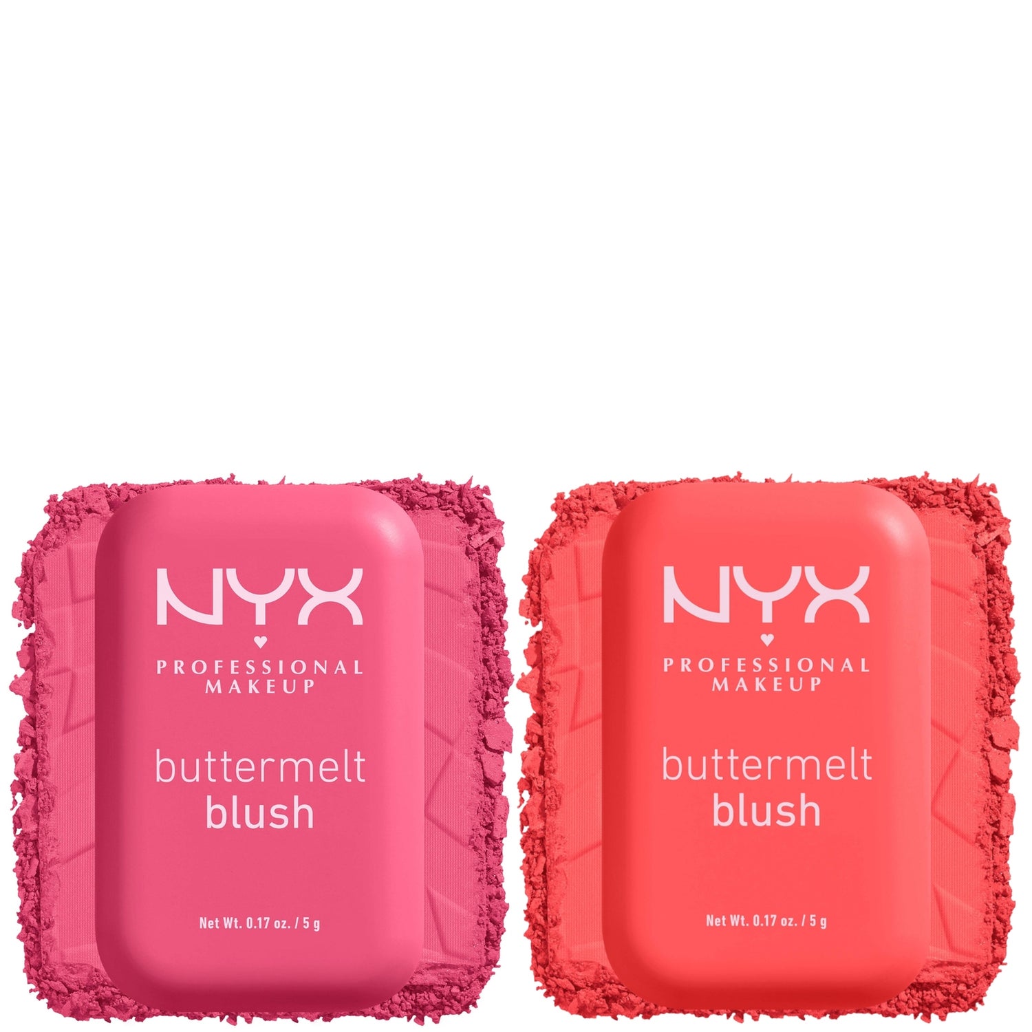 NYX Professional Makeup Buttermelt Powder Blush up to 12H Wear Blush Bundle (Various Shades)