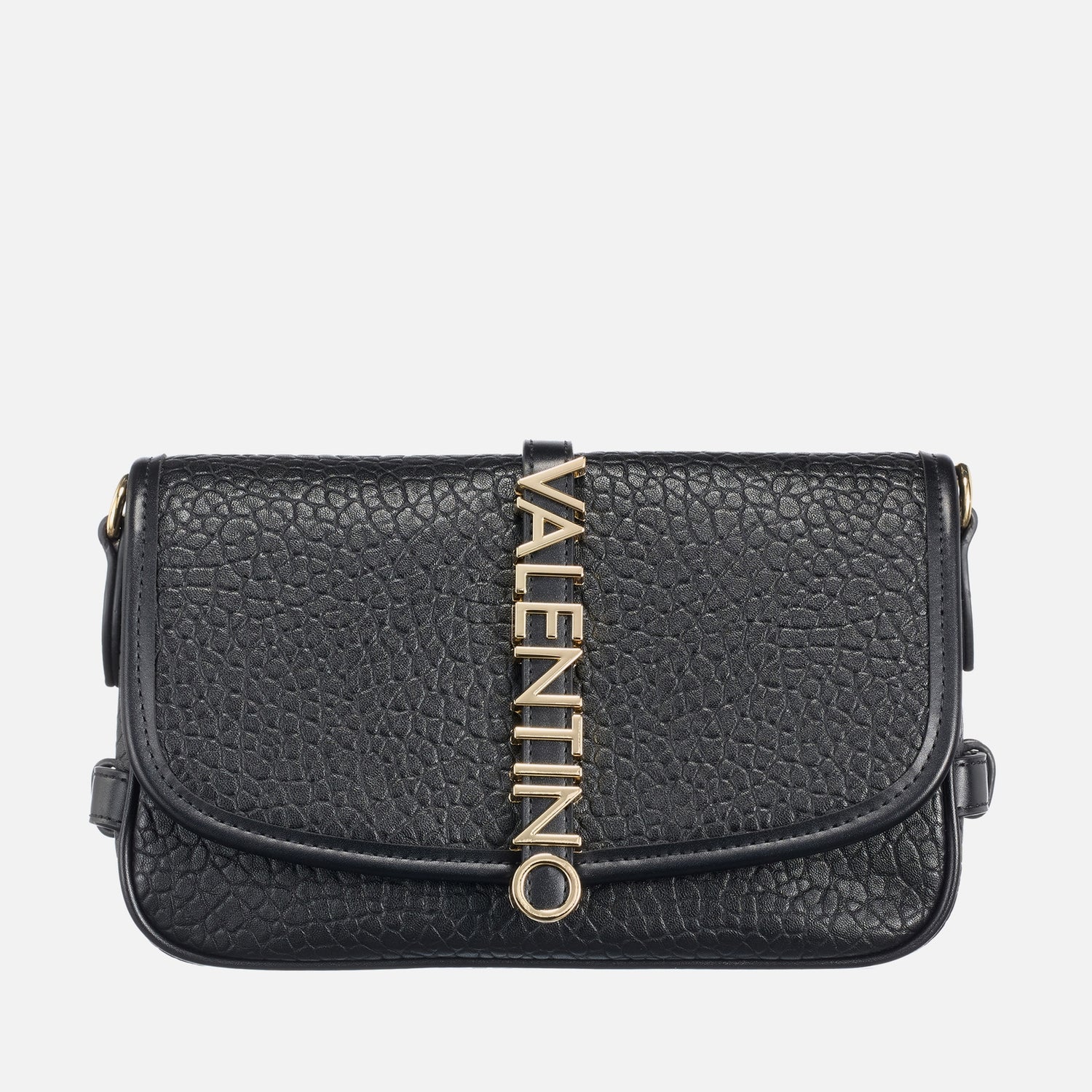 Valentino Zeno Faux Leather Croc-Effect Flap Bag 