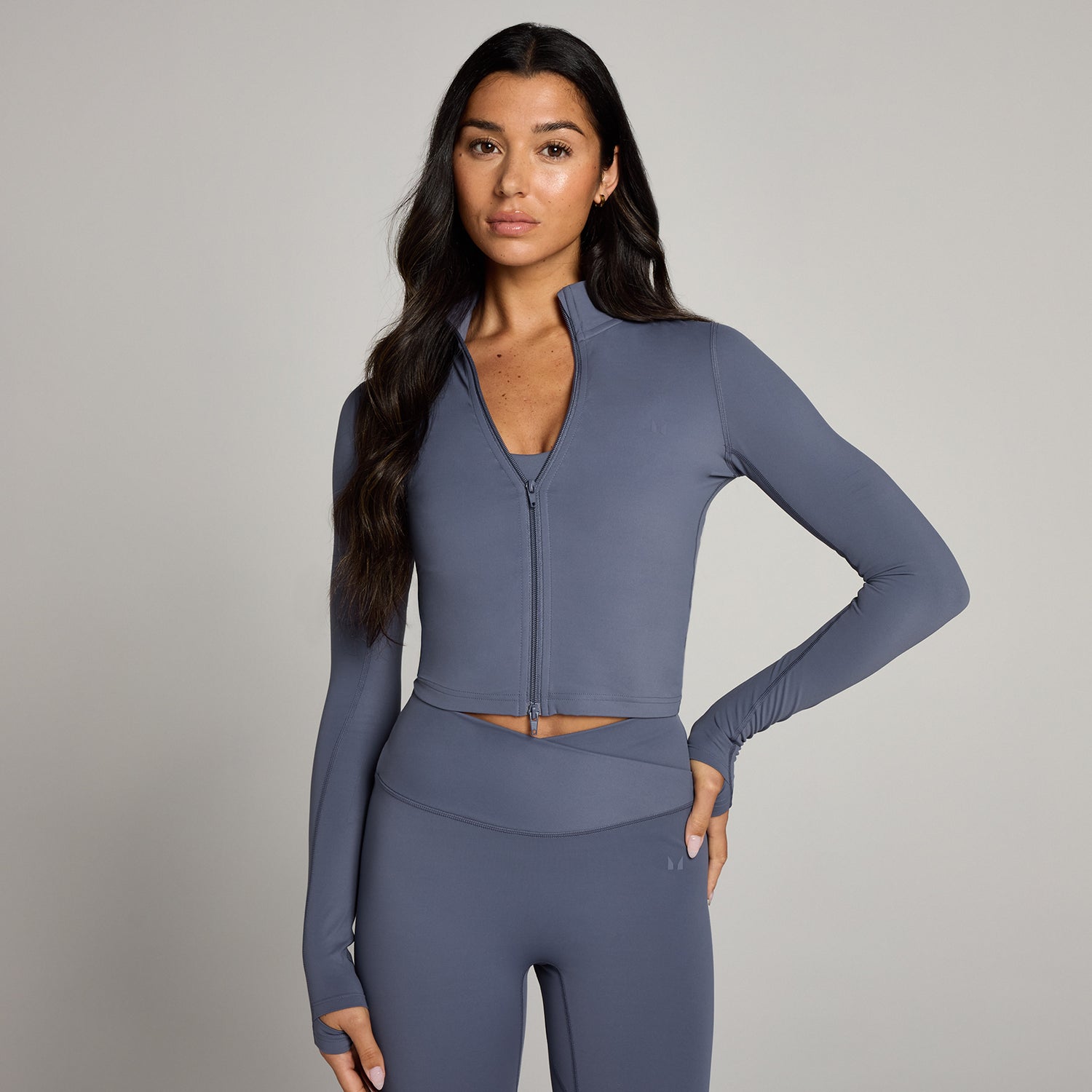 MP Women's Tempo Cropped Jacket - Charcoal Blue - XS